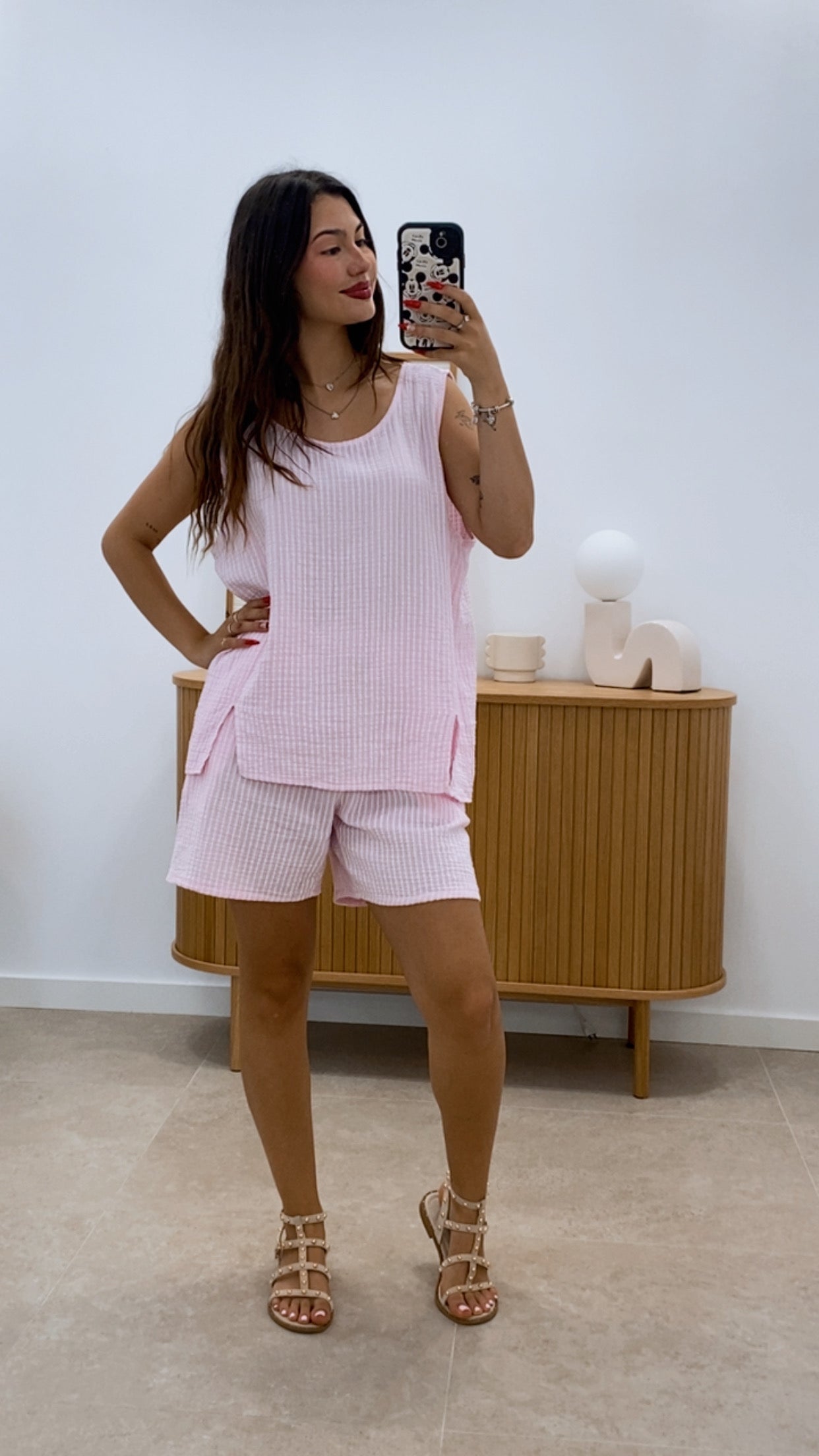 CONJUNTO MUSELINA RAYAS