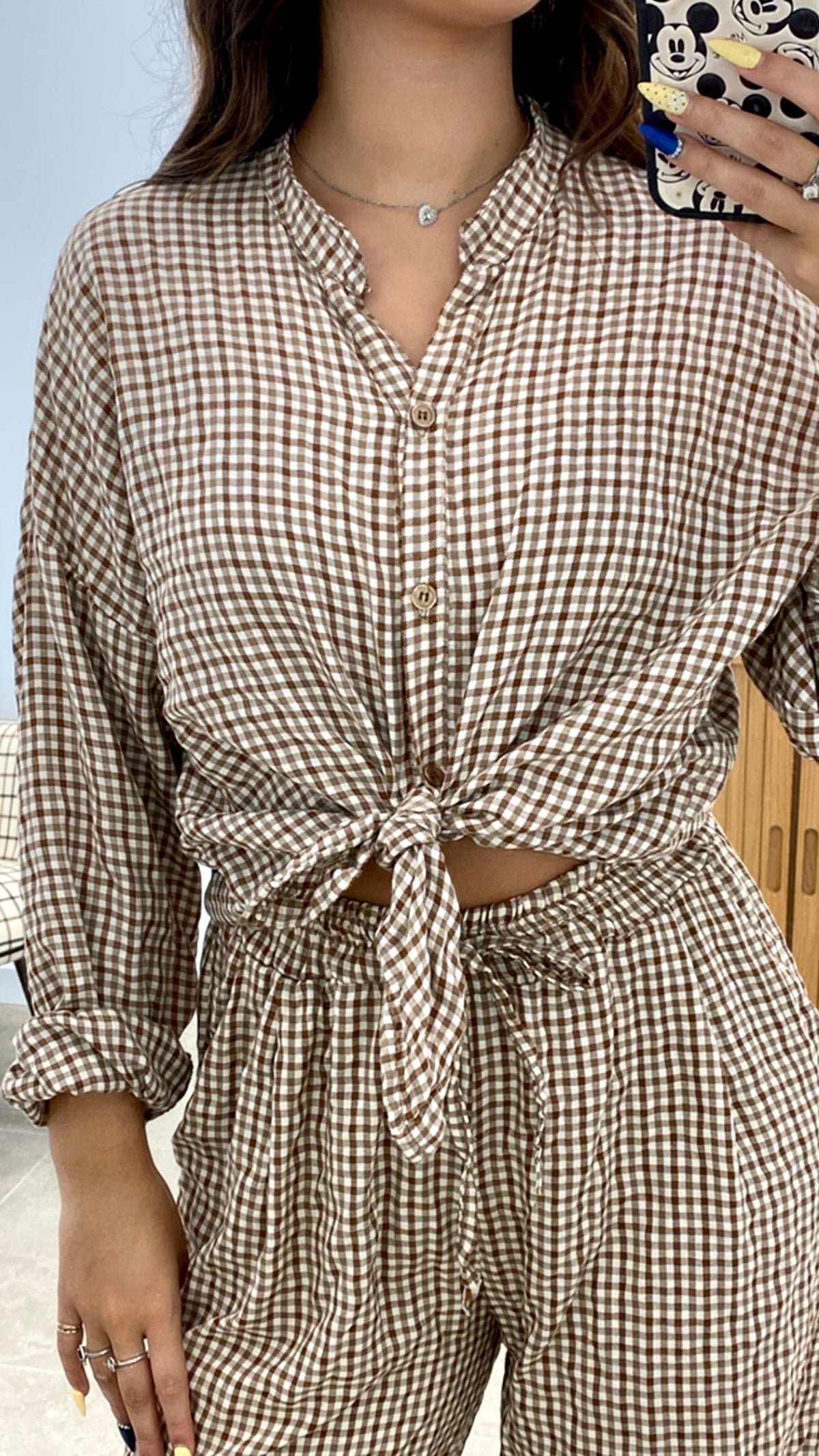 CONJUNTO VICHY CAMISA + PANTALÓN BOMBACHO