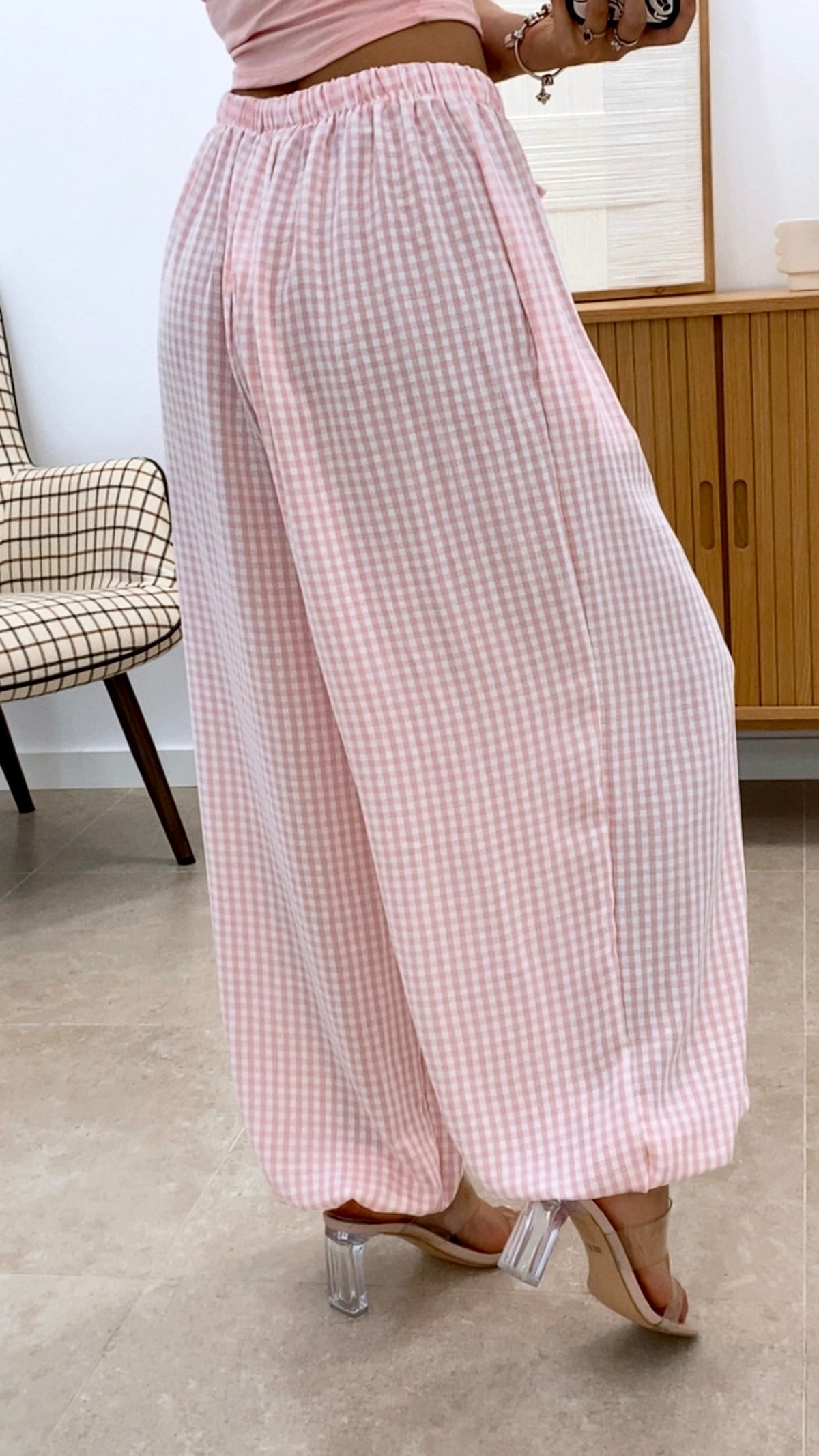 PANTALÓN BOMBACHO CUADROS
