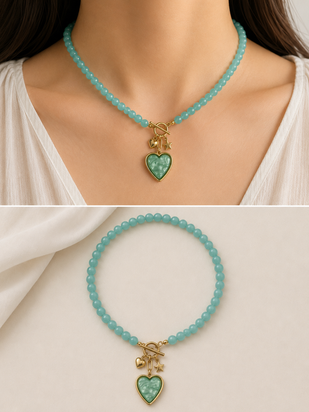 COLLAR PERLAS CORAZÓN