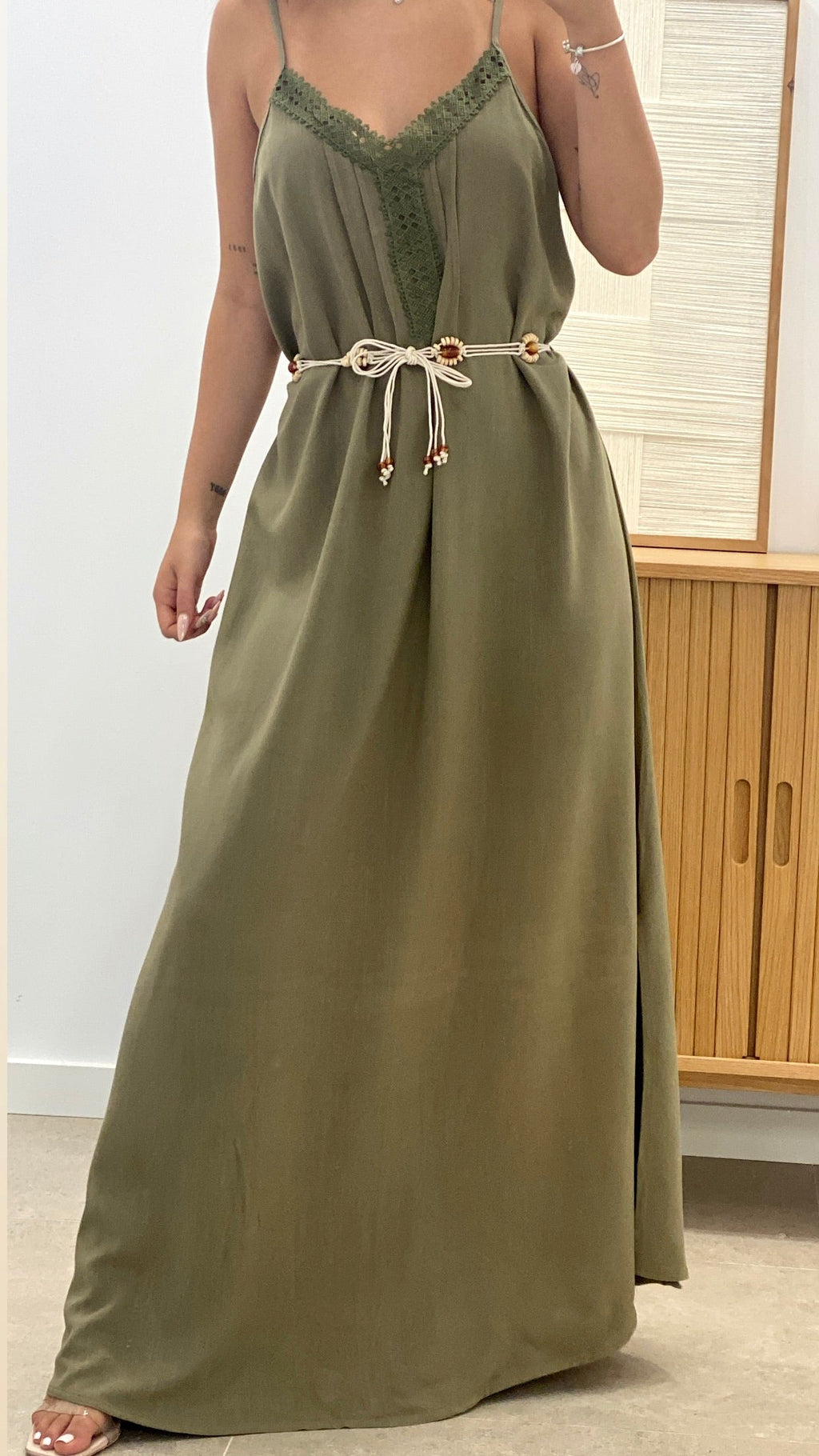 VESTIDO BOHO + CINTURÓN