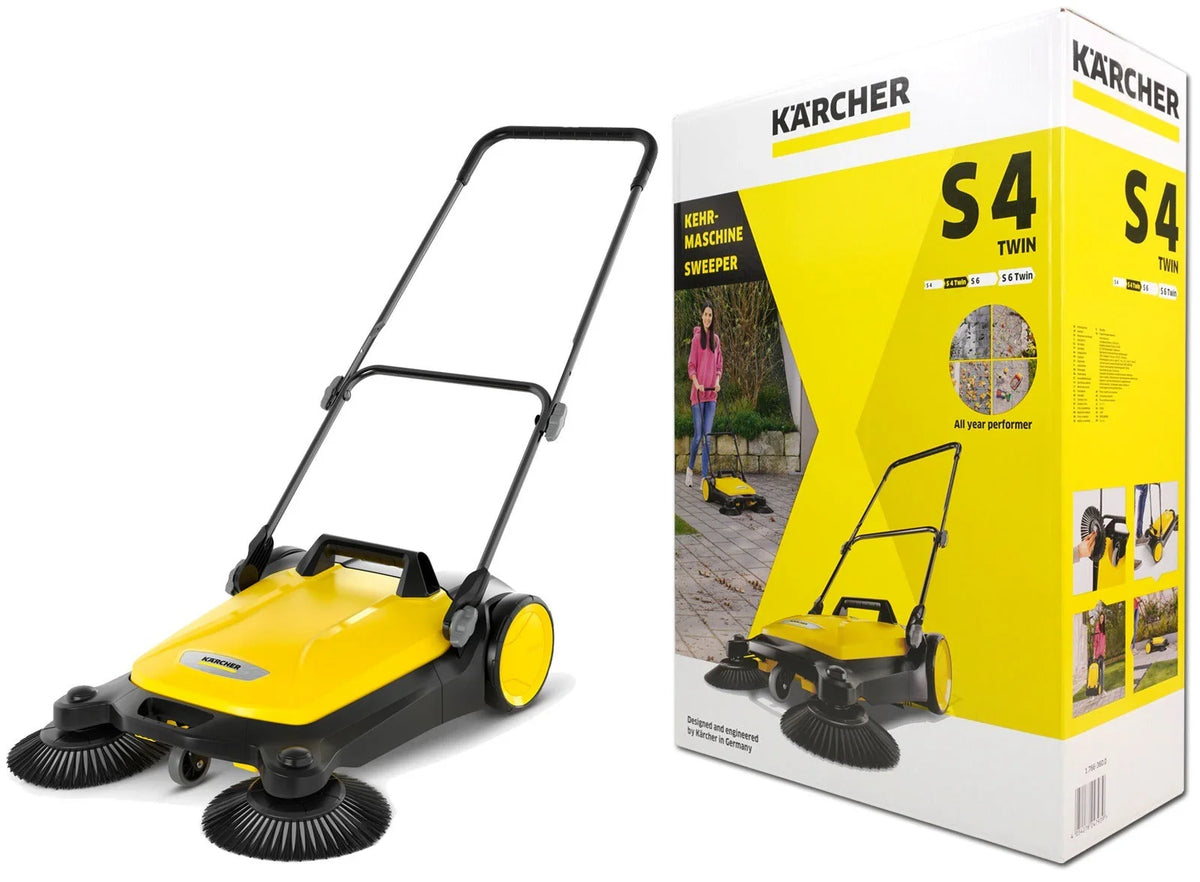 KARCHER S 4 TWIN ZAMIATARKA DO KOSTKI LIŚCI RĘCZNA 2 SZCZOTKI