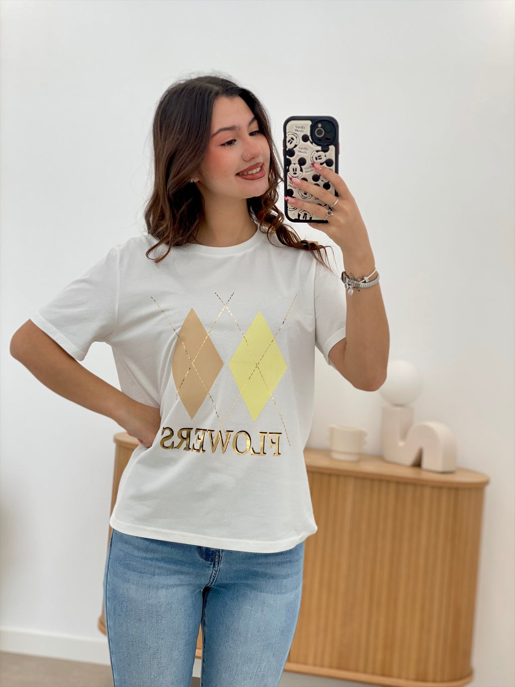 CAMISETA ROMBOS FLOWERS