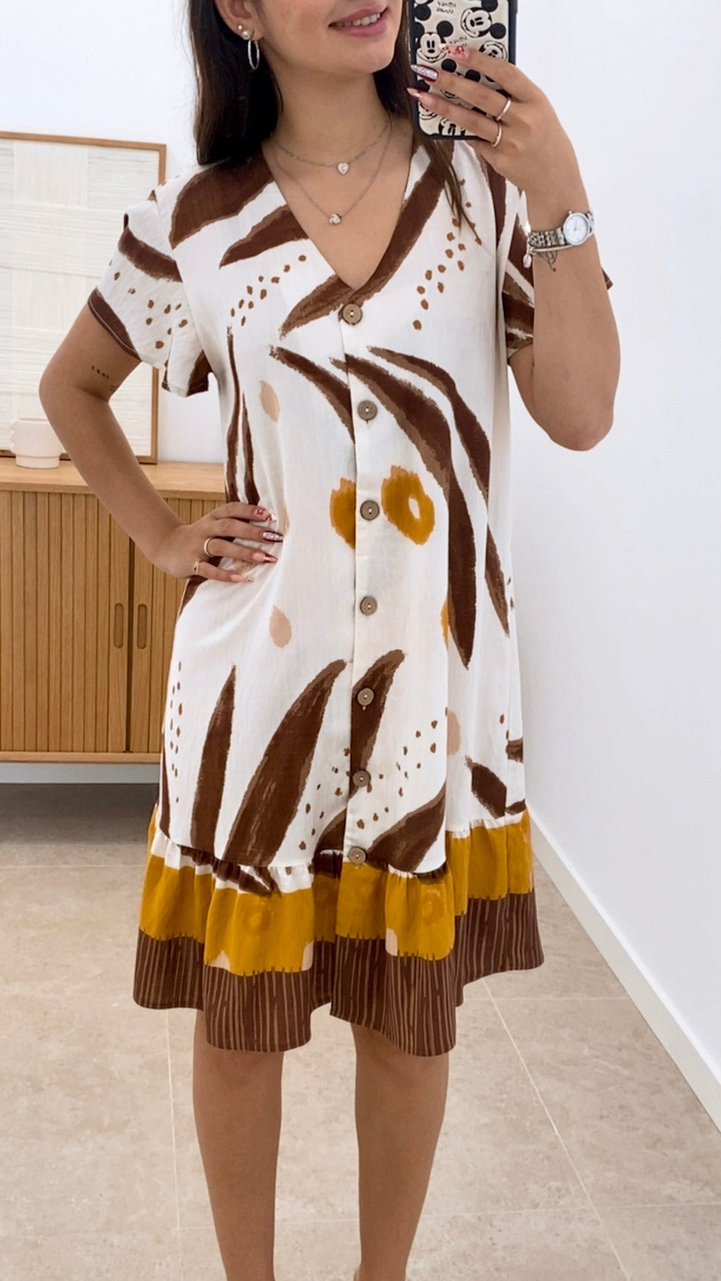 VESTIDO ABOTONADO ESTAMPADO