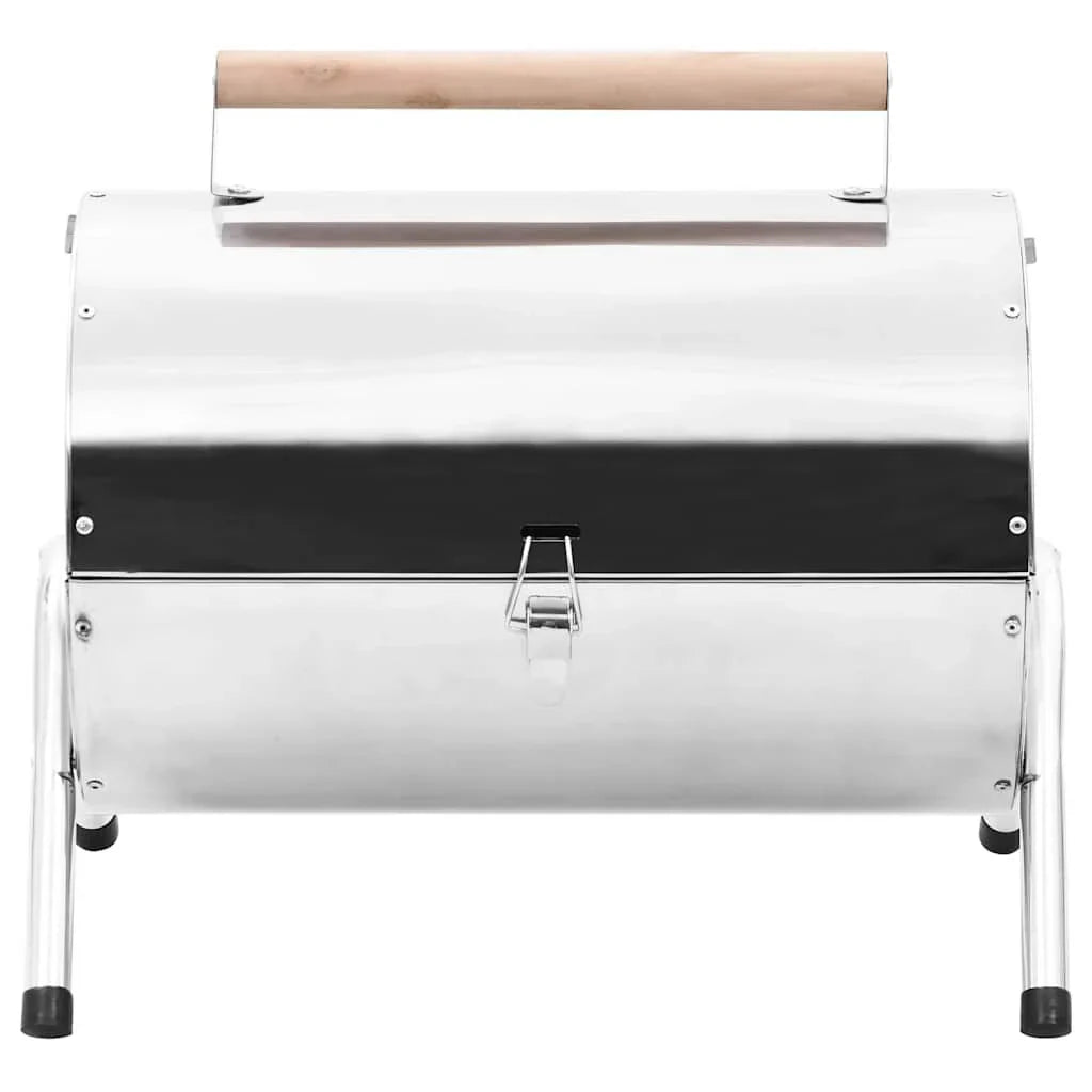 Barbacoa De Carbón De Sobremesa Acero Inoxidable Doble Parrilla Vidaxl