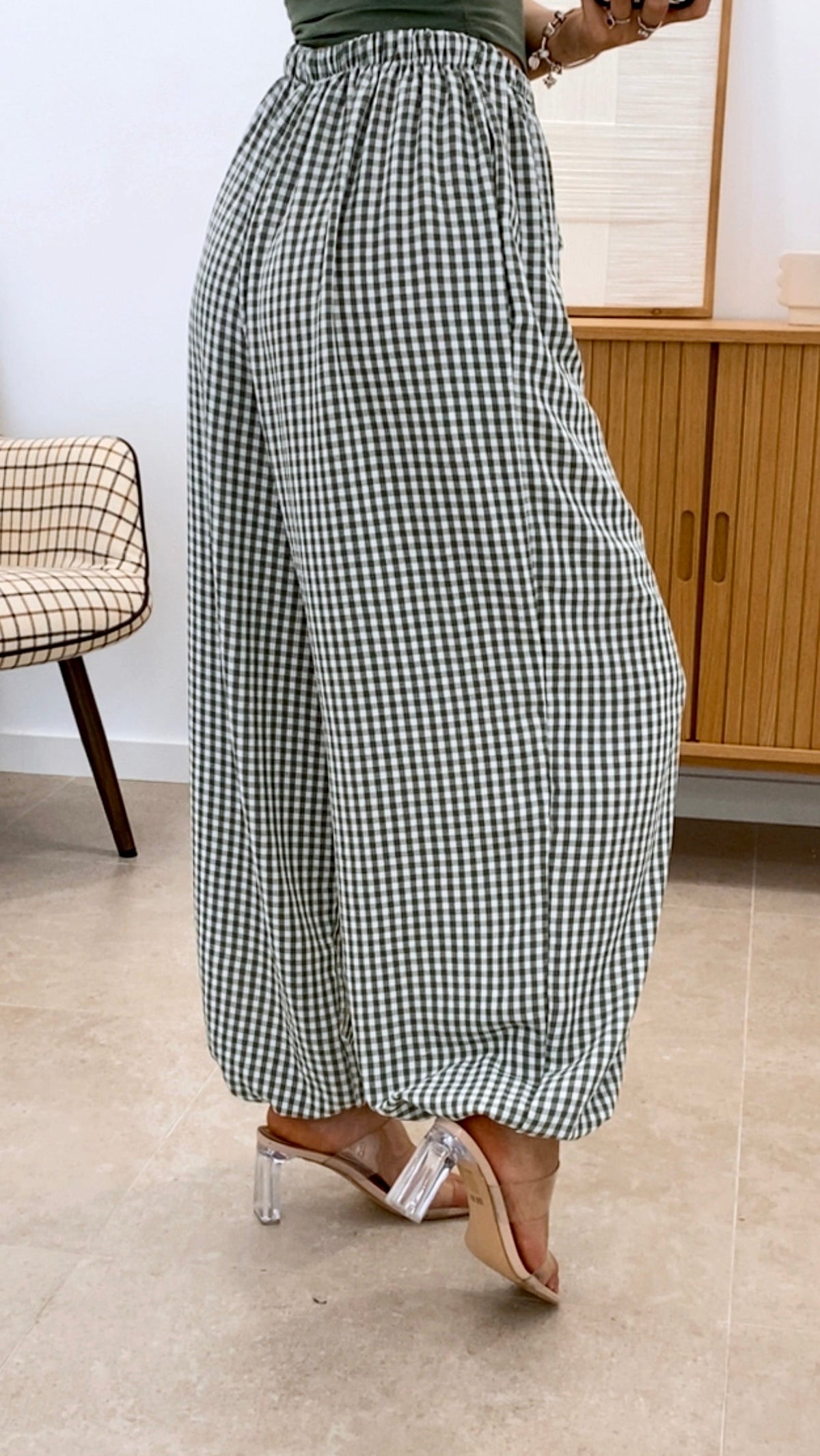 PANTALÓN BOMBACHO CUADROS