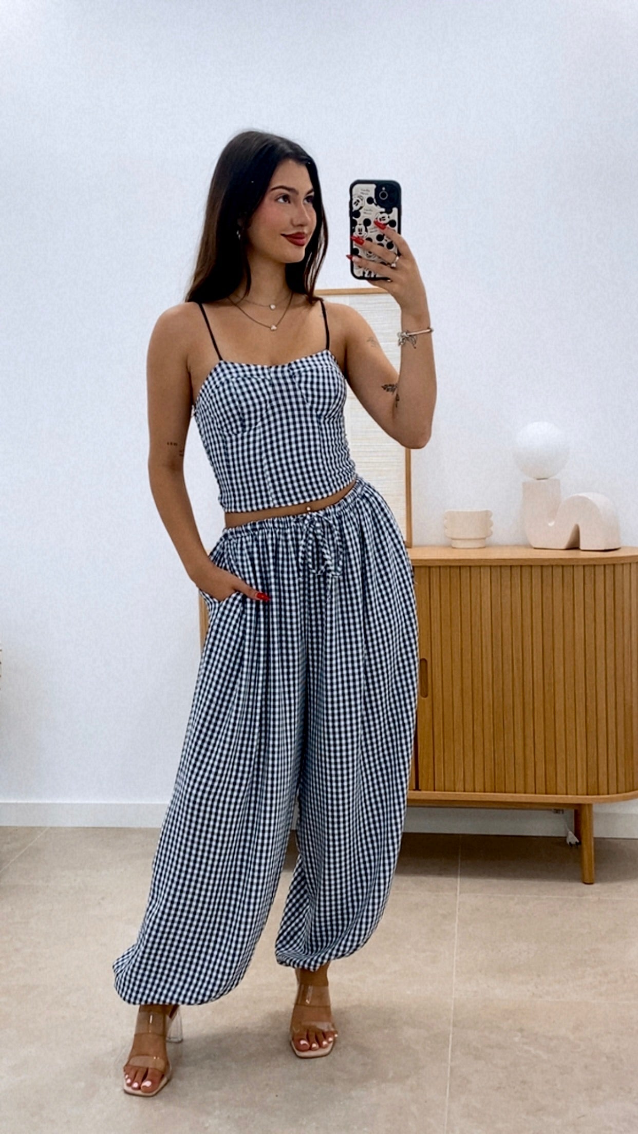 CONJUNTO TOP + BOMBACHO VICHY