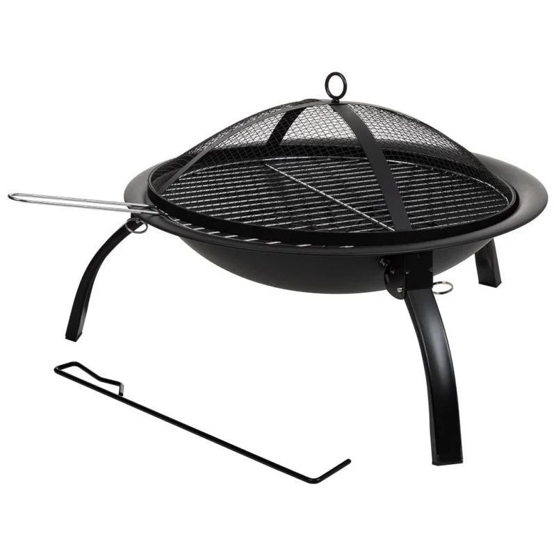 Barbacoa Exterior De Metal Con Parrilla Negro