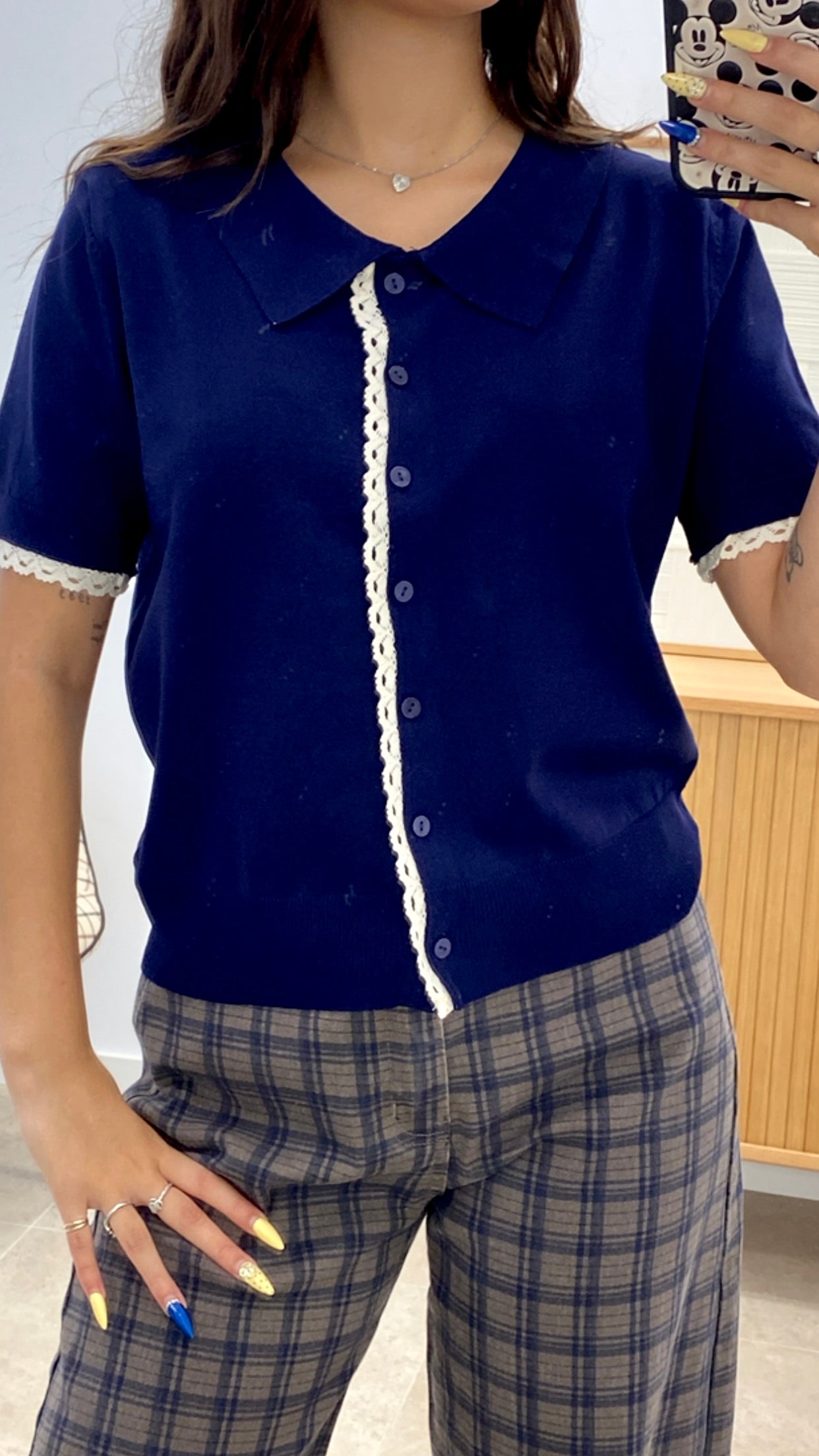 CAMISETA PUNTO CUELLO SOLAPADO