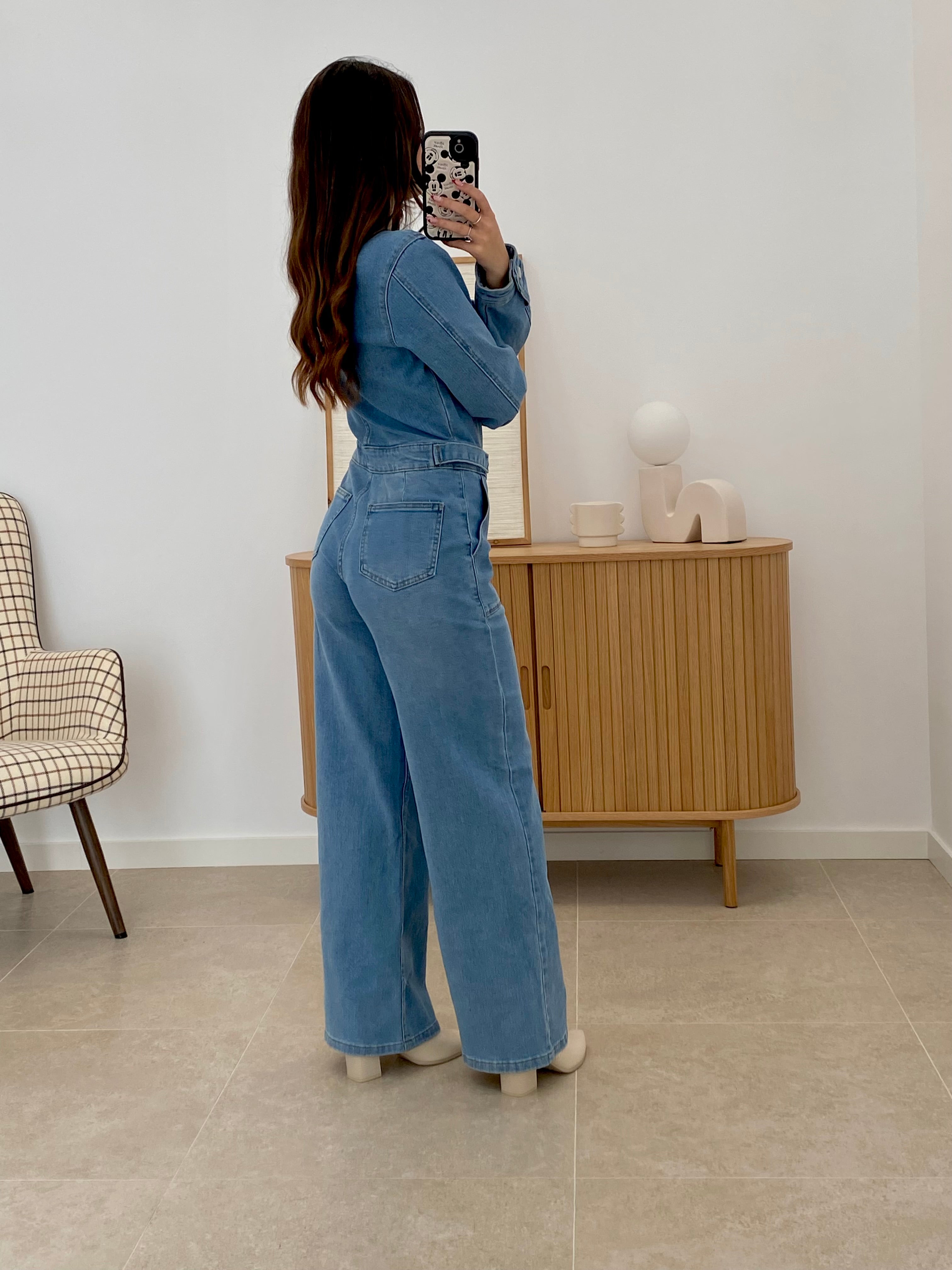MONO DENIM MANGA LARGA