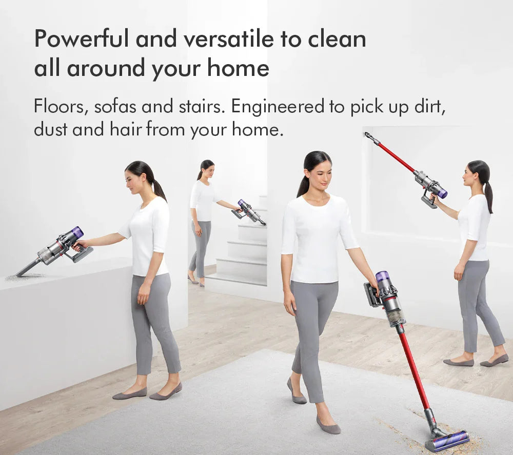 2026 Dyson V11 Extra Aspiradora Escoba Inalámbrica – Hasta 60 minutos de autonomía – Acabado Níquel y Rojo