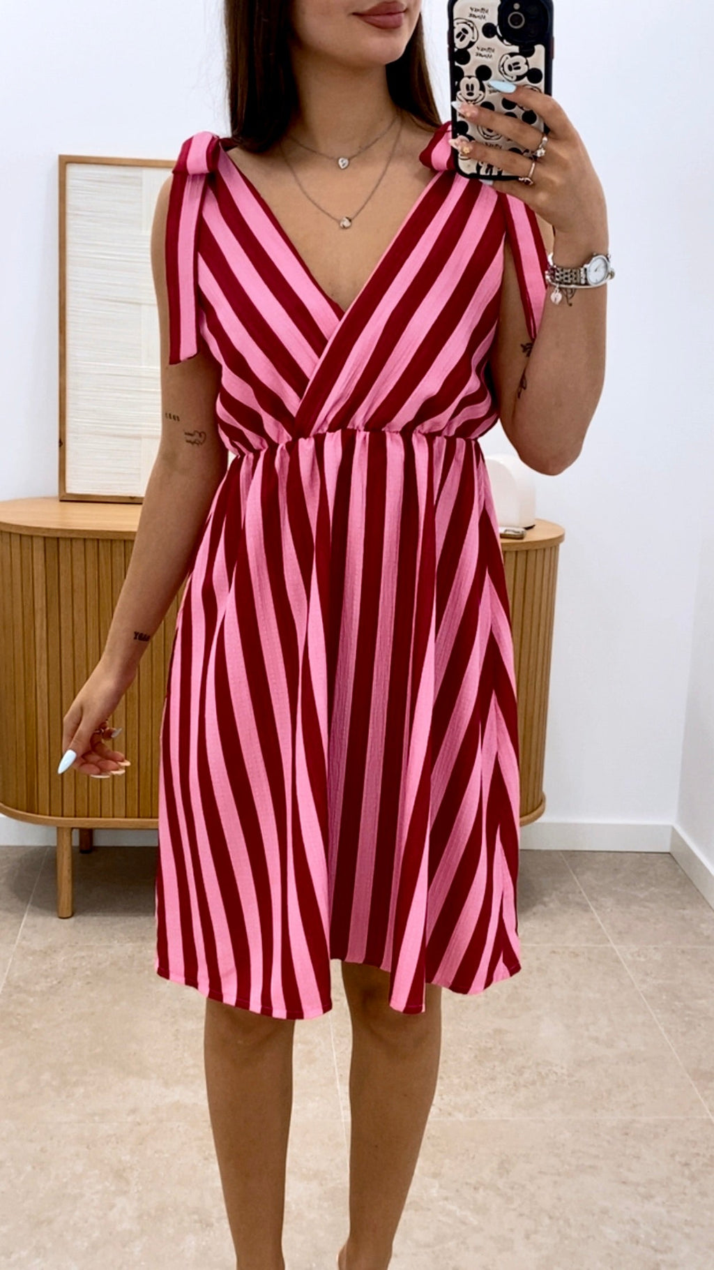 VESTIDO TIRANTE AJUSTABLE RAYADO