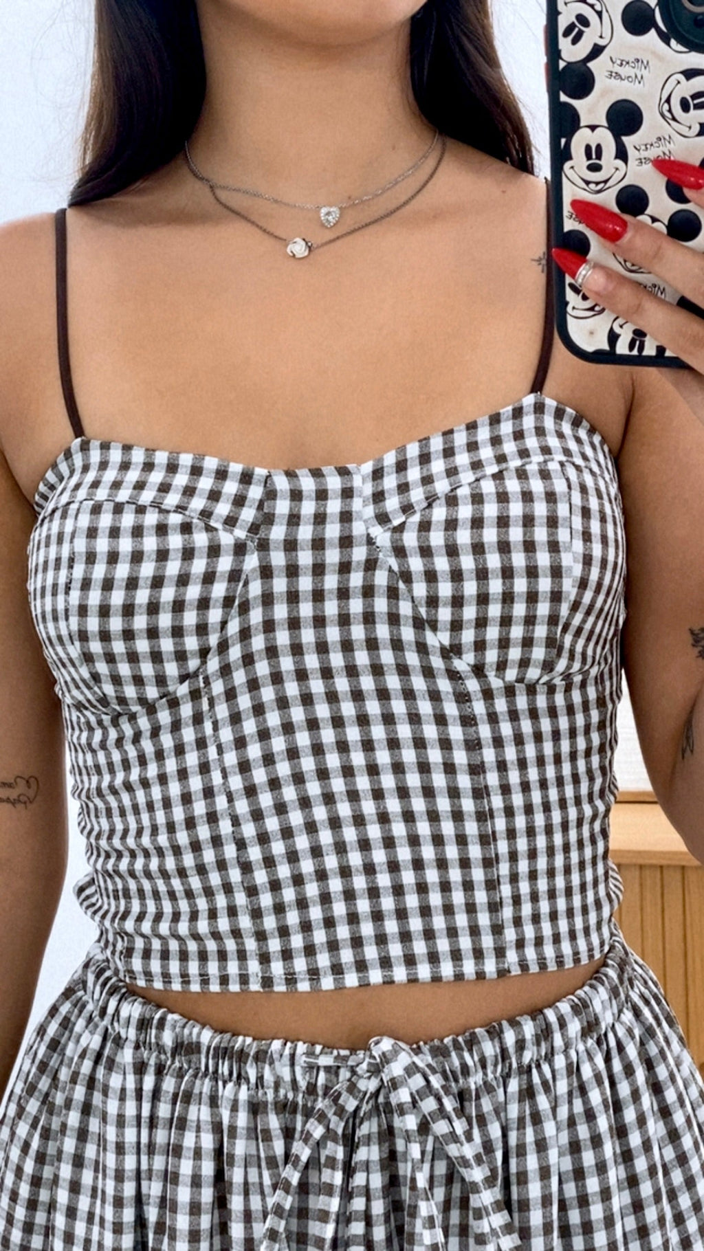 CONJUNTO TOP + BOMBACHO VICHY