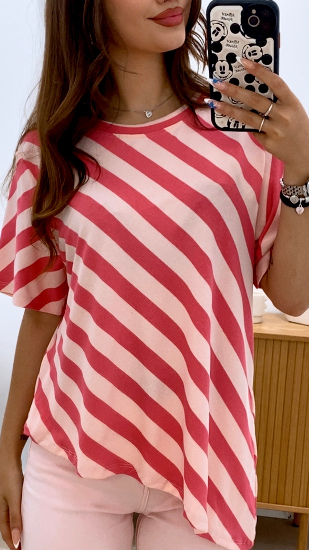 CAMISETA RAYAS ASIMÉTRICA