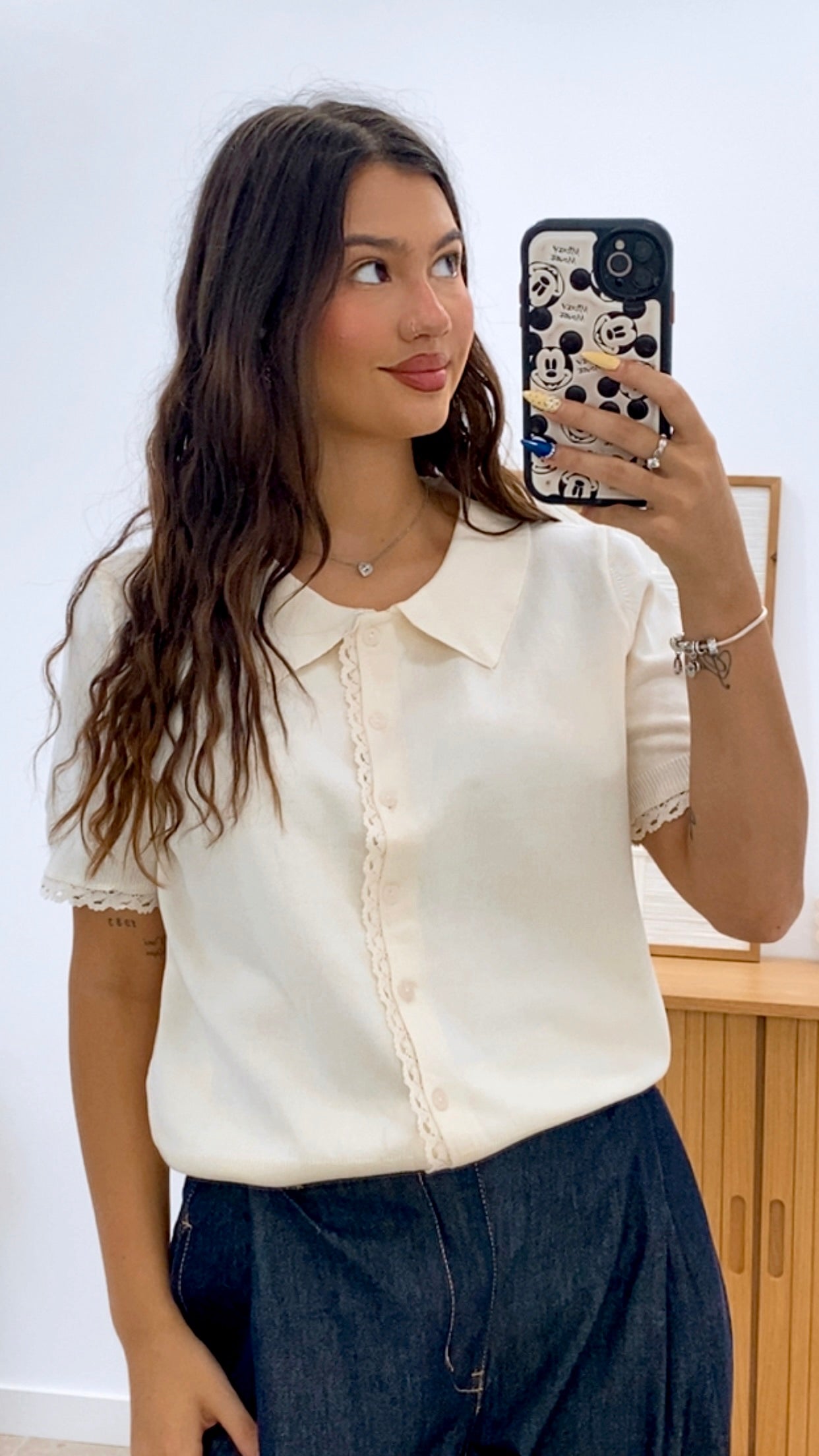 CAMISETA PUNTO CUELLO SOLAPADO