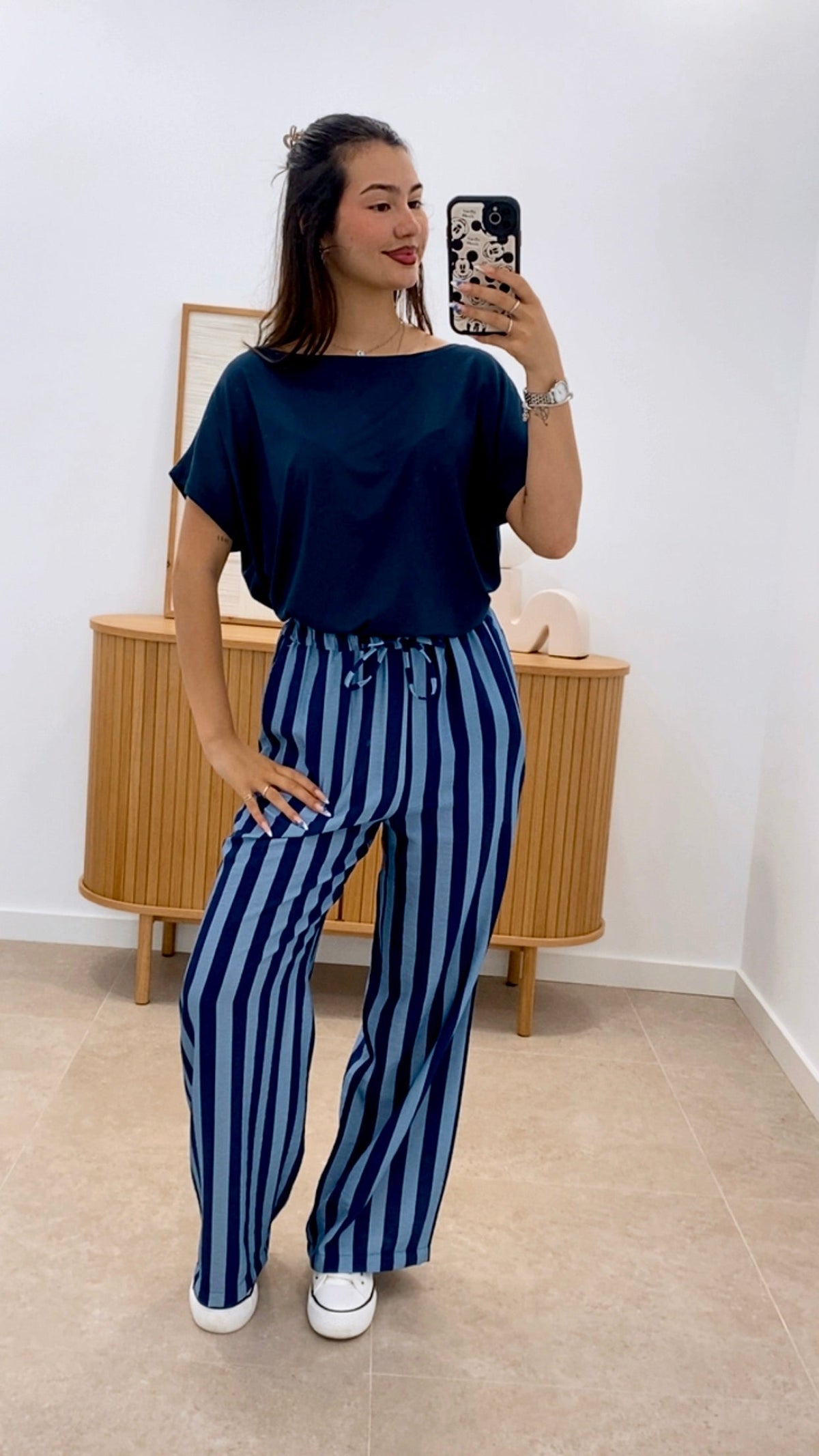 PANTALÓN RAYA ANCHA BICOLOR