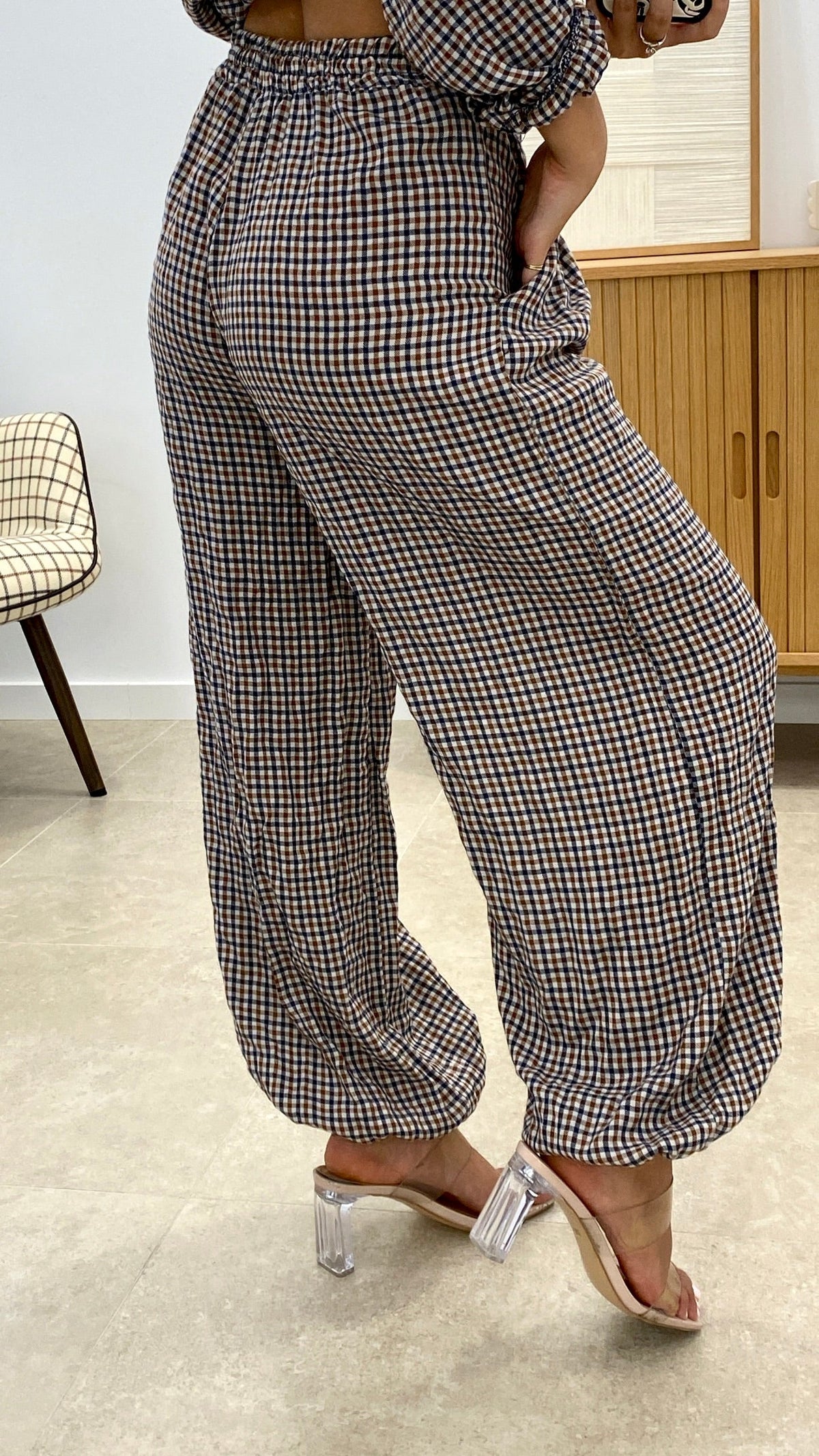 CONJUNTO VICHY CAMISA + PANTALÓN BOMBACHO
