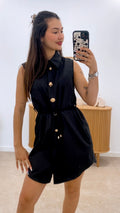 VESTIDO CAMISERO BOTONES DORADOS