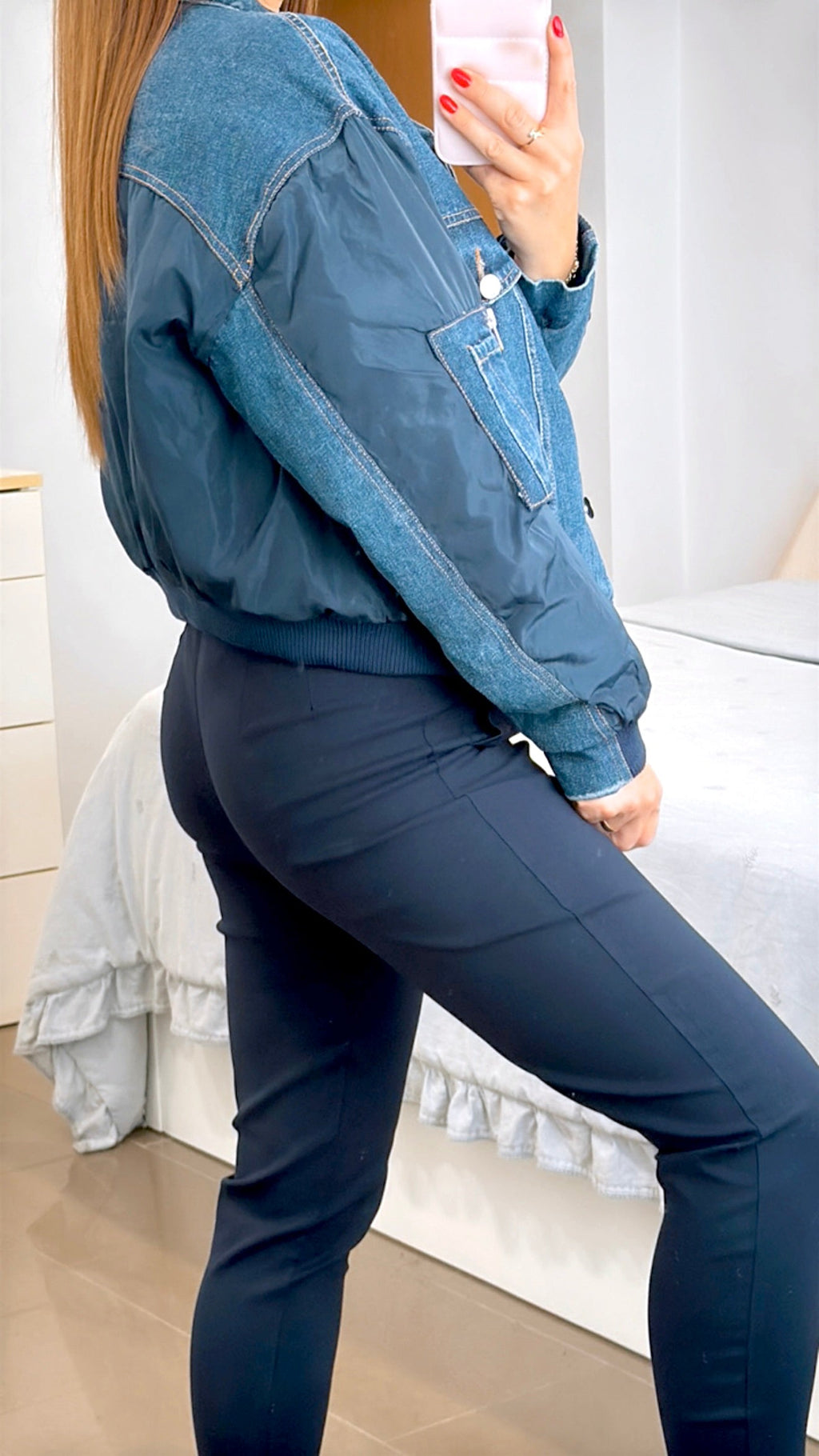 CHAQUETA BOMBER DENIM