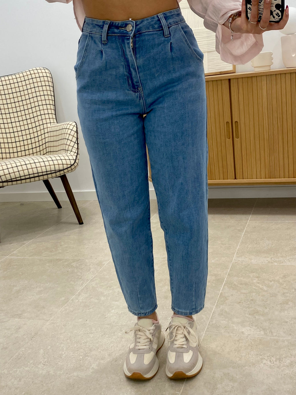 PANTALÓN DENIM PINZAS BARREL