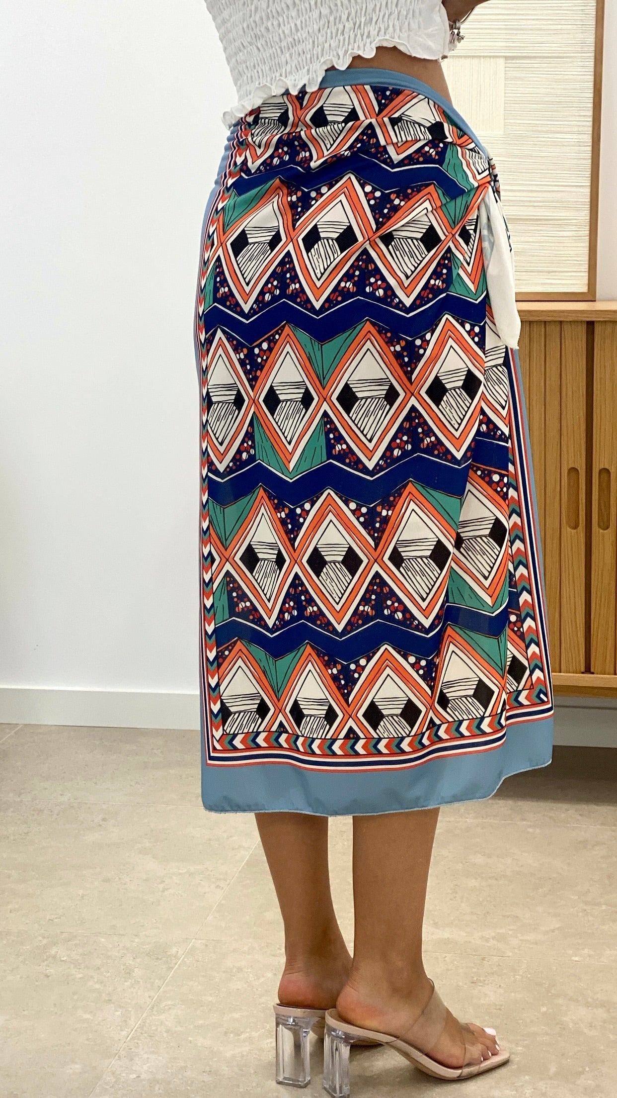 FALDA PAREO LARGA ESTAMPADA
