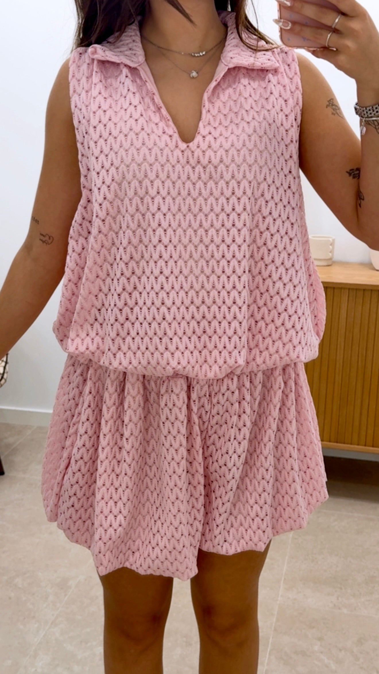 CONJUNTO CORTO CALADO
