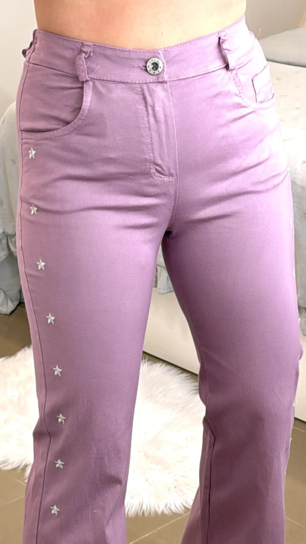 PANTALÓN ESTRELLAS MORADO