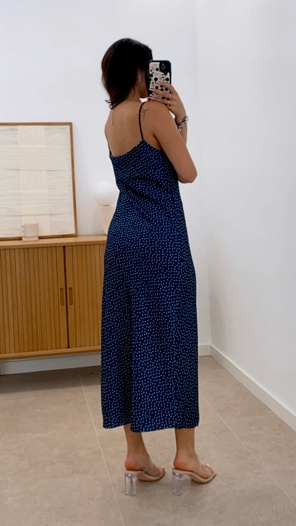 CONJUNTO VESTIDO Y REBECA LUNARES