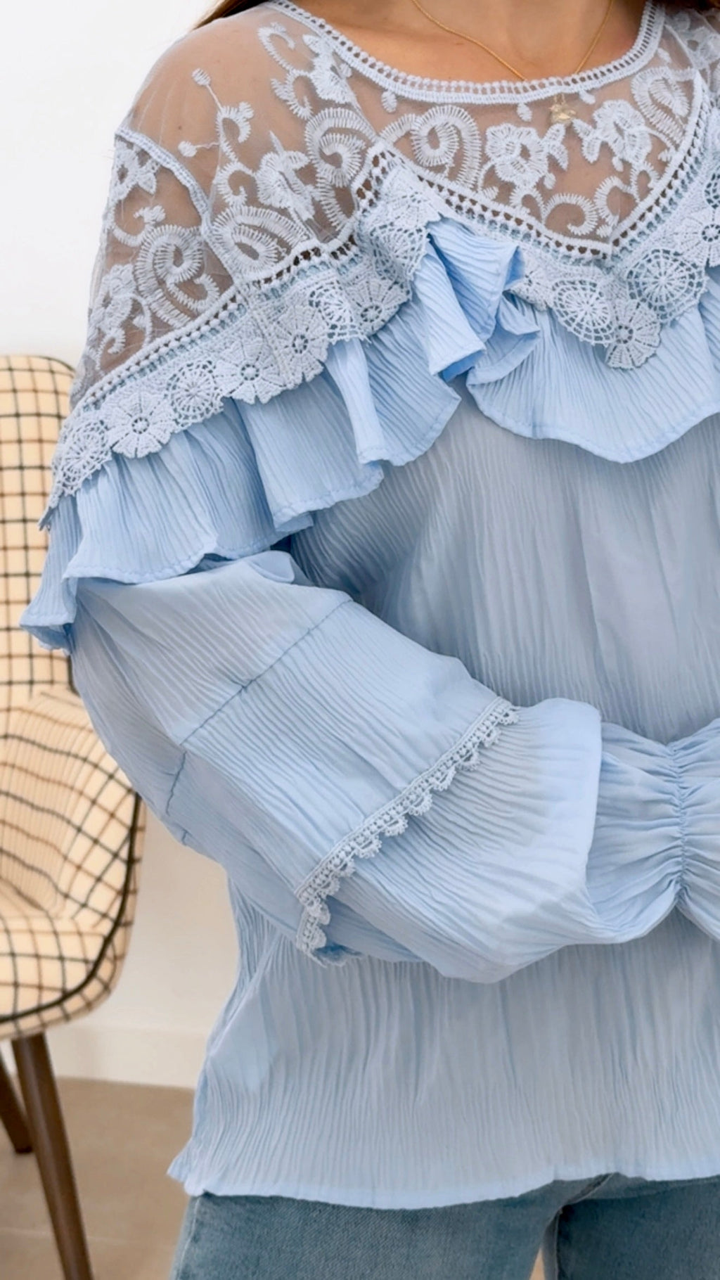 CAMISA BAMBULA ENCAJE