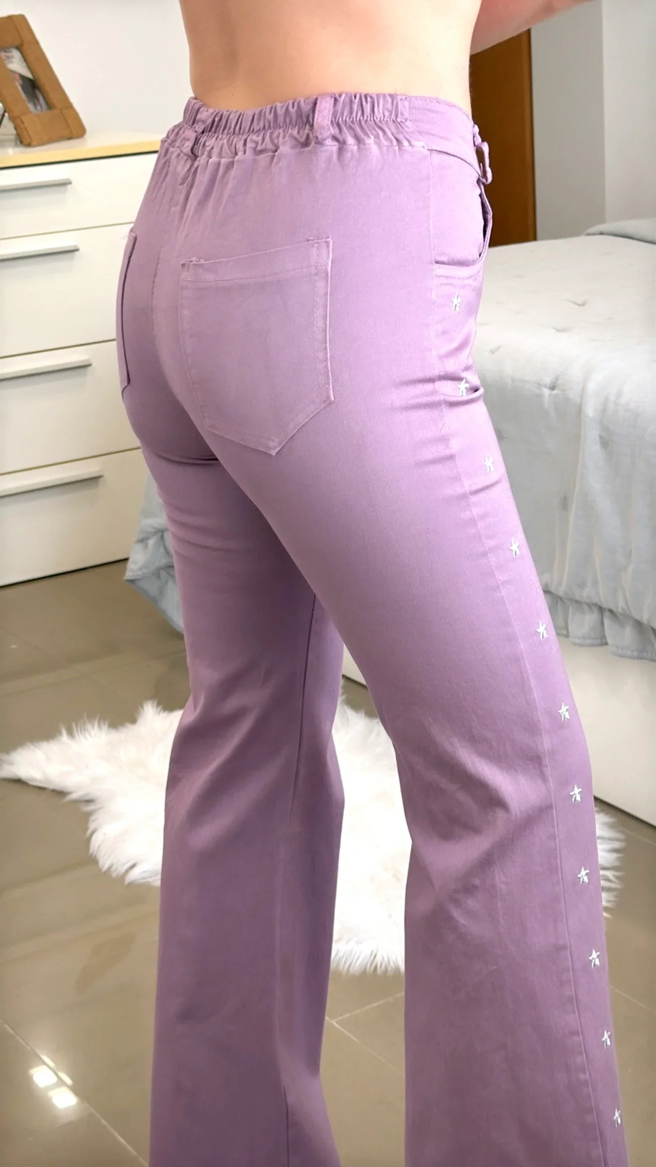 PANTALÓN ESTRELLAS MORADO