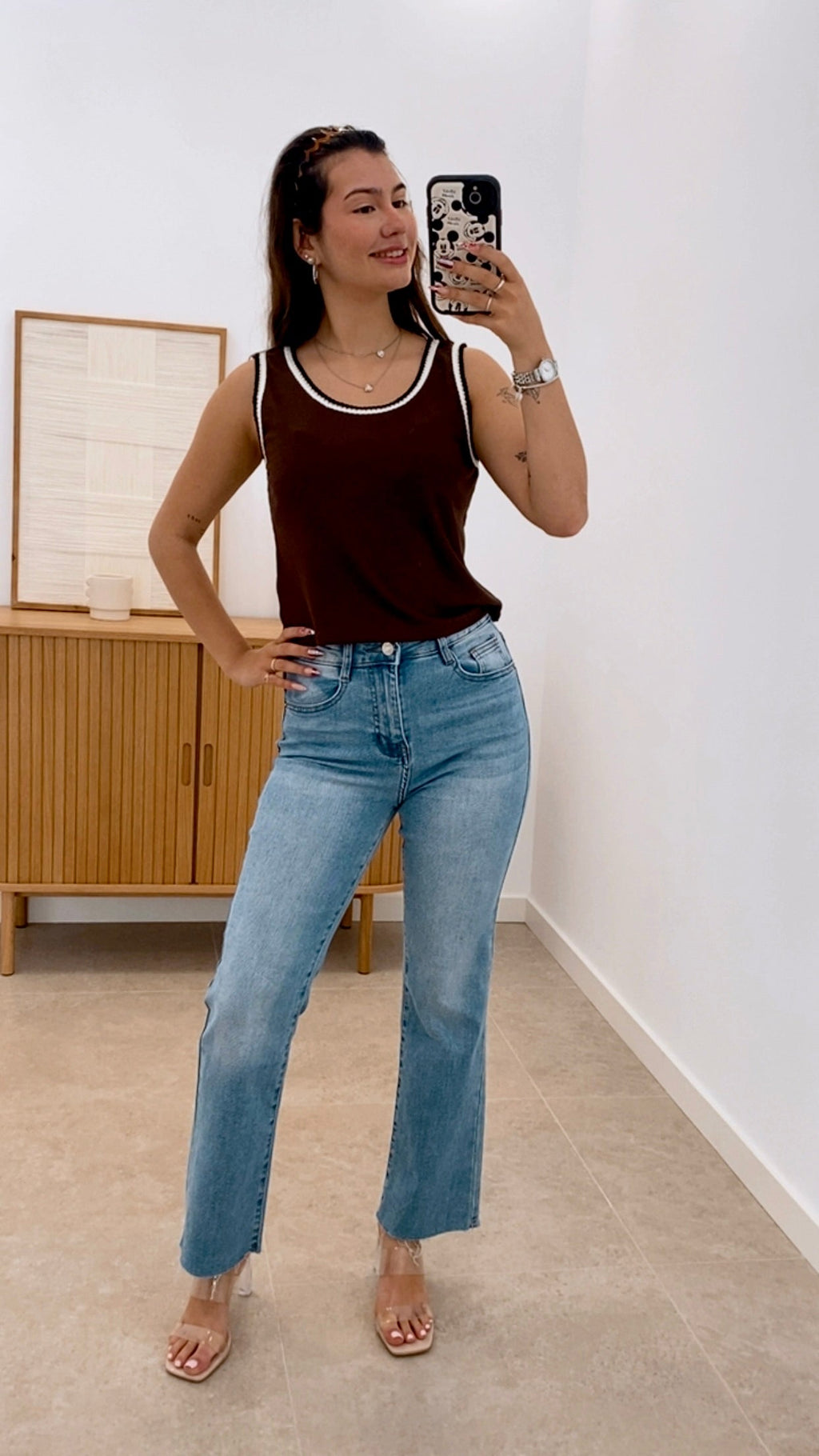 TOP TIRANTE ANCHO BORDE COLOR