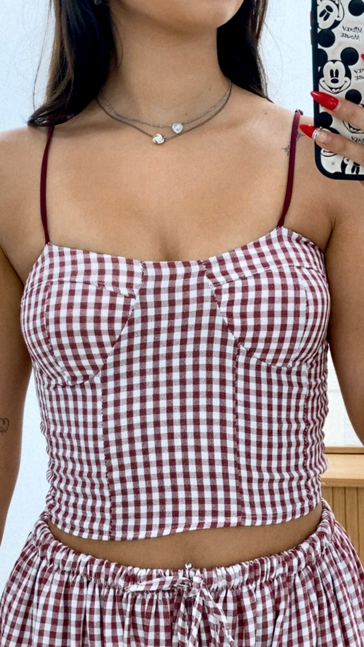 CONJUNTO TOP + BOMBACHO VICHY