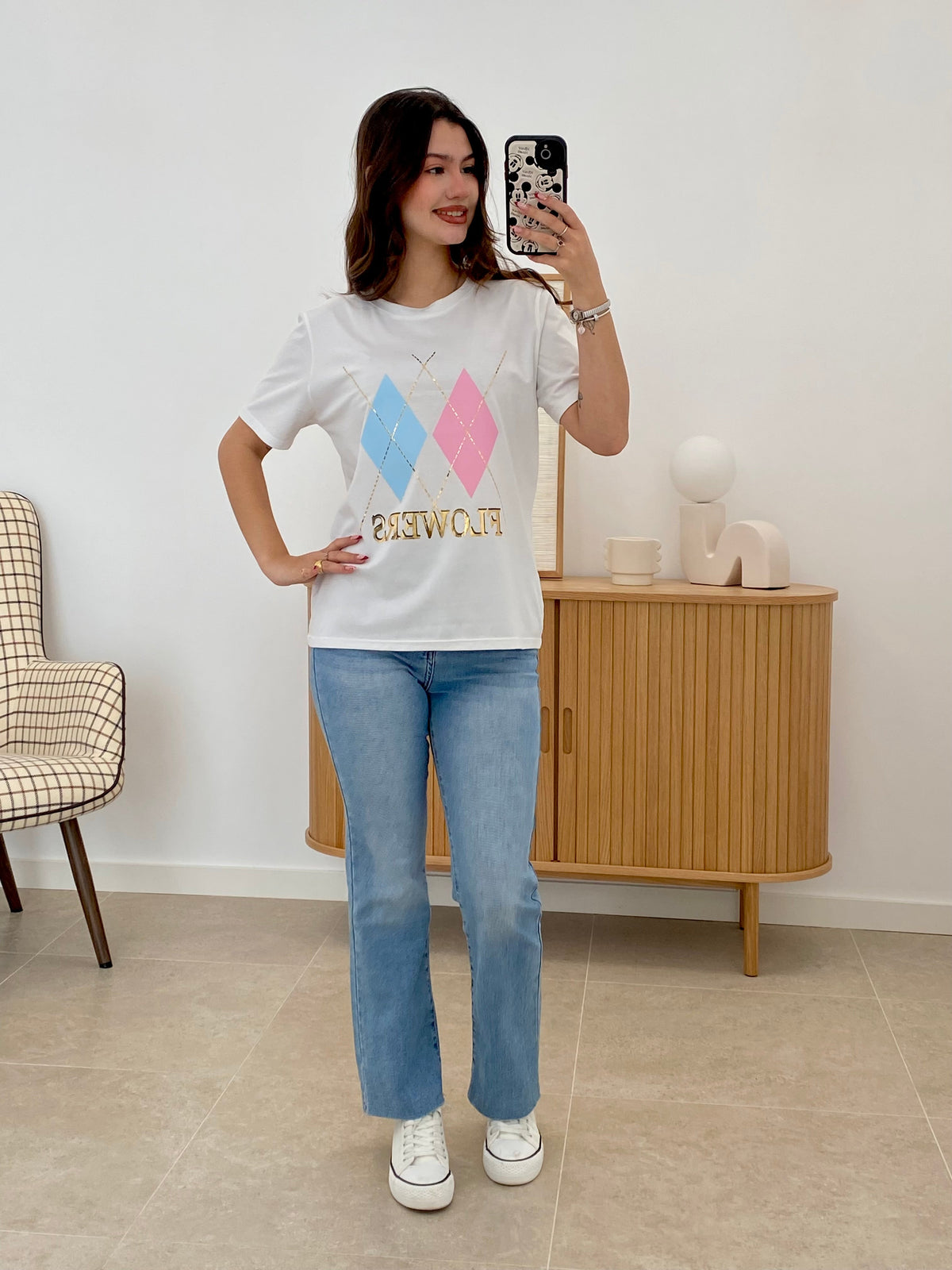CAMISETA ROMBOS FLOWERS