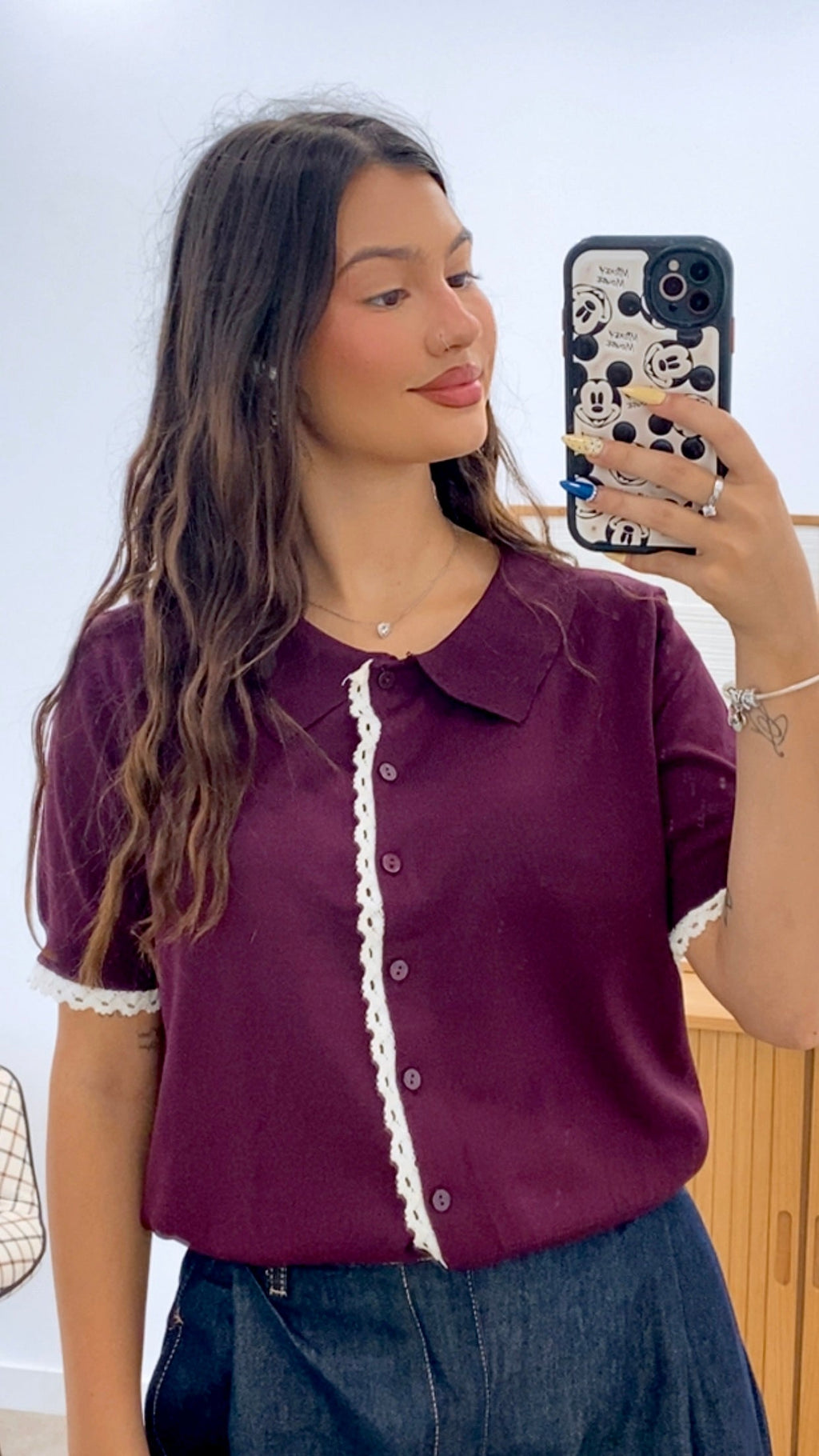 CAMISETA PUNTO CUELLO SOLAPADO