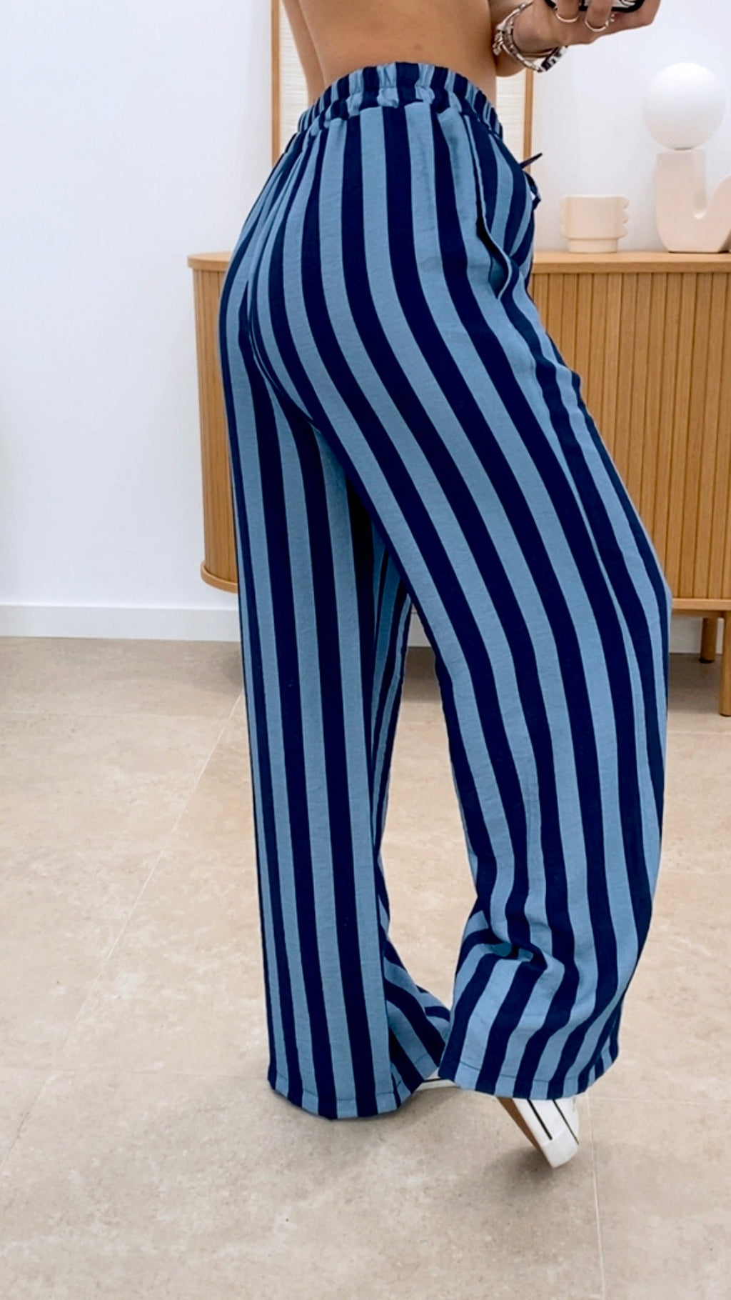 PANTALÓN RAYA ANCHA BICOLOR