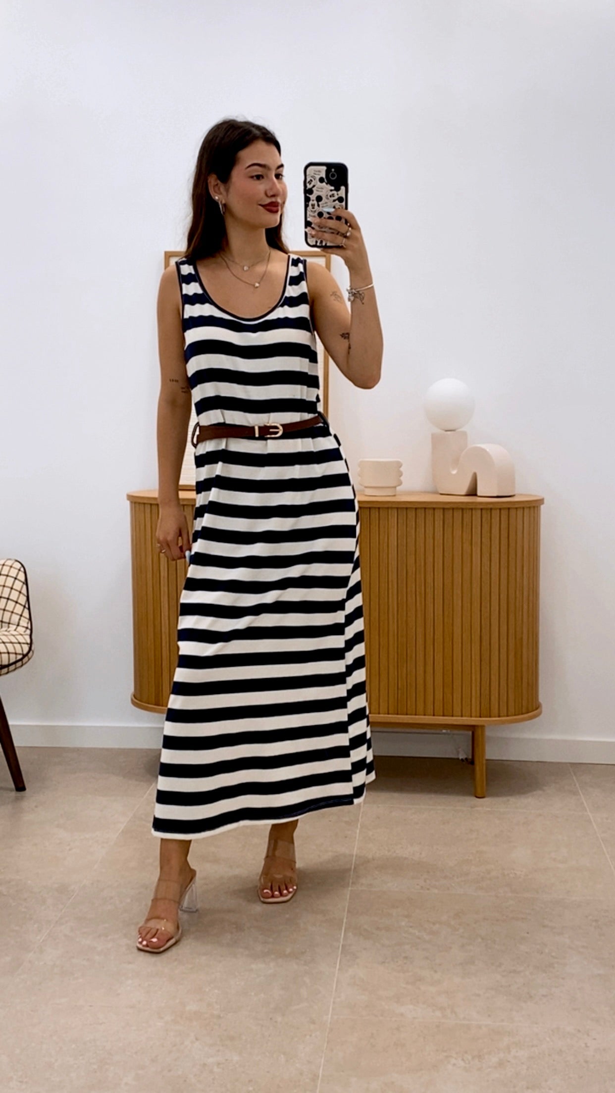 VESTIDO RAYAS + CINTURÓN