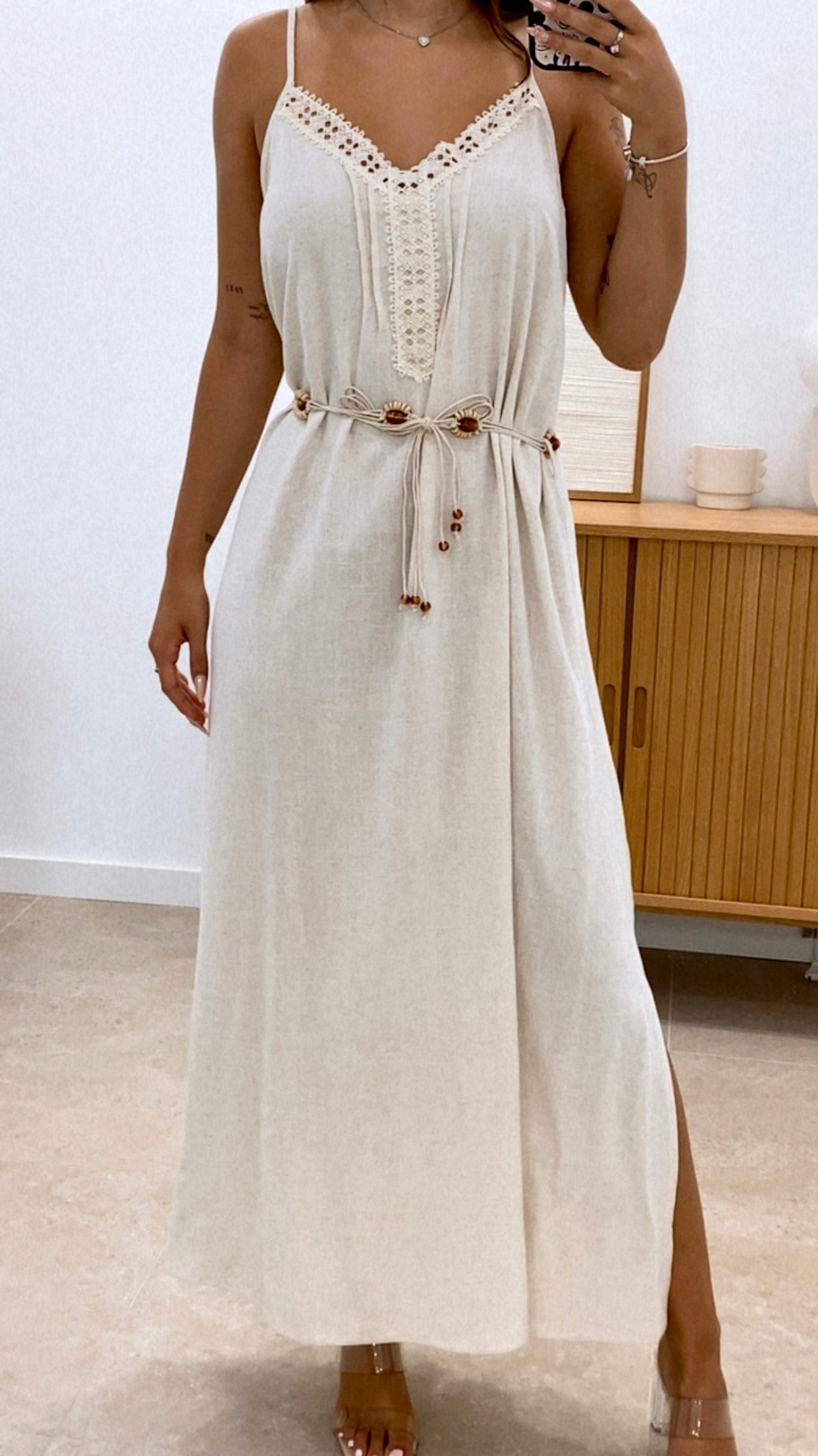 VESTIDO BOHO + CINTURÓN