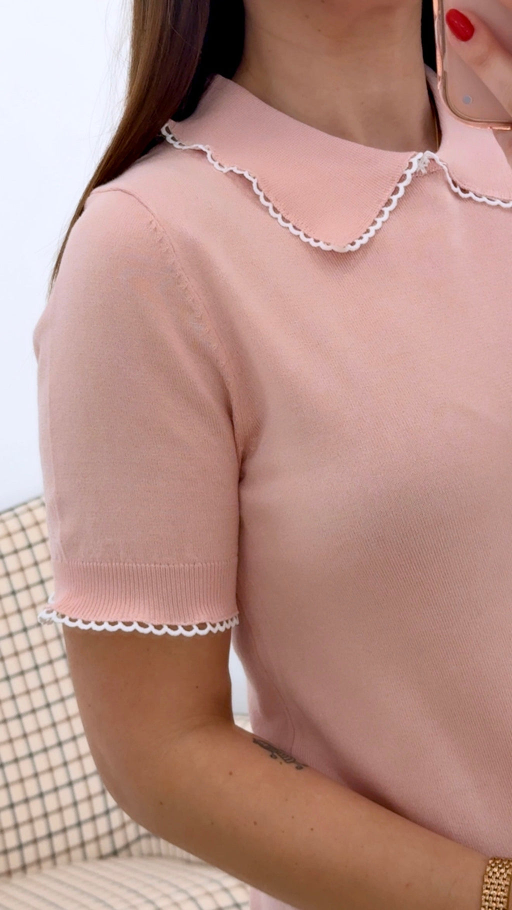CAMISETA POLO CUELLO SOLAPADO