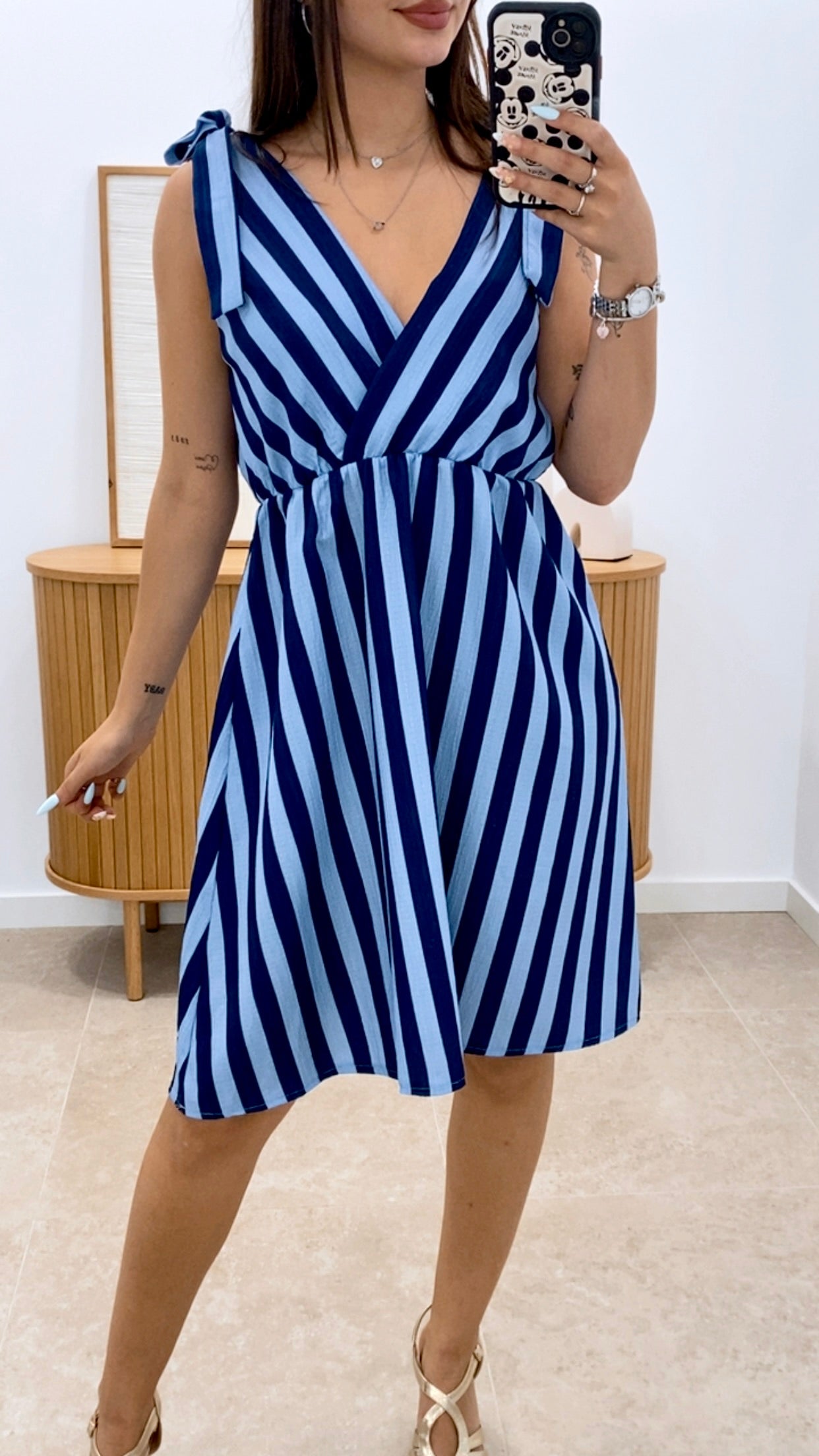 VESTIDO TIRANTE AJUSTABLE RAYADO