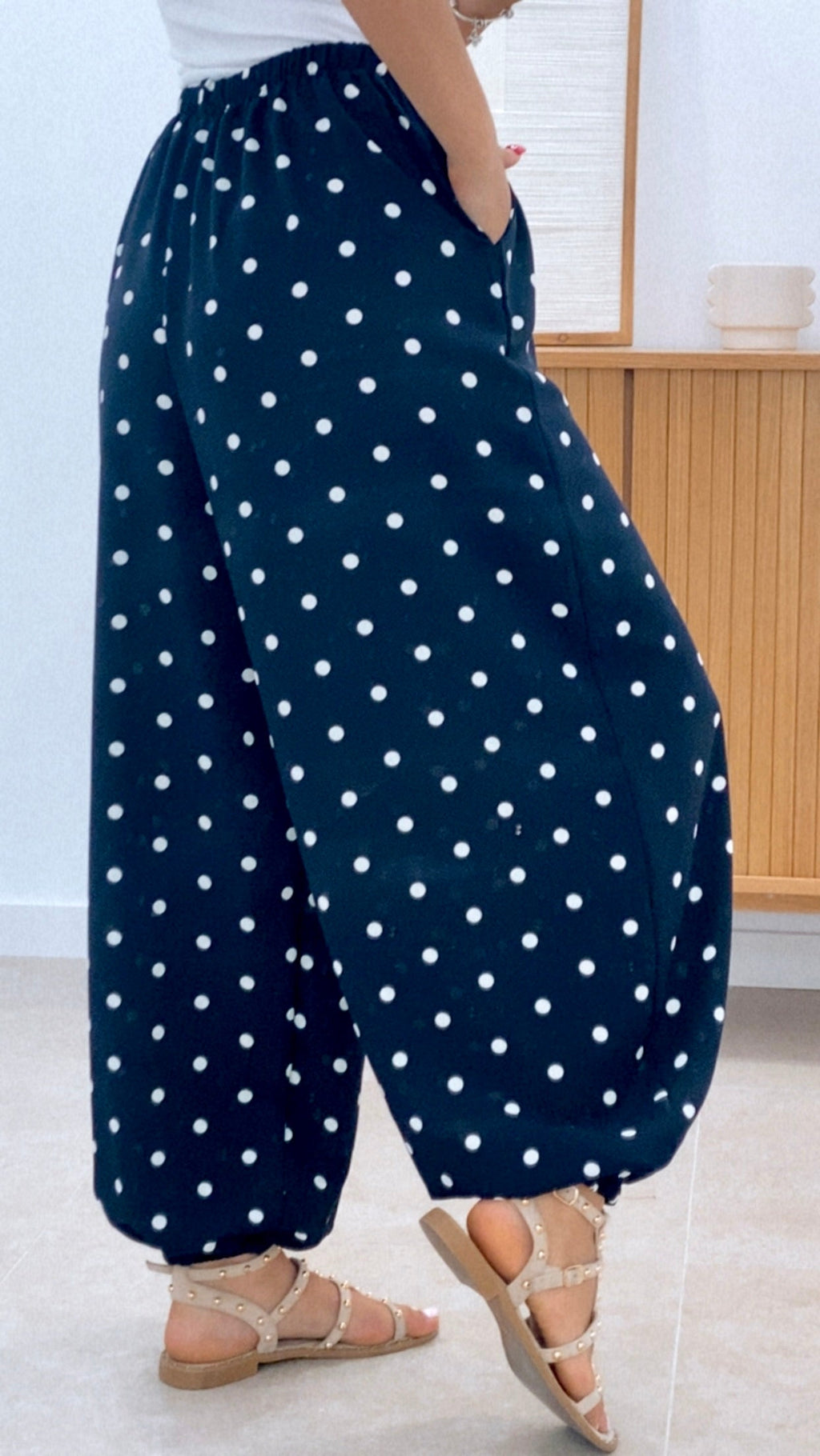PANTALÓN LUNARES BOMBACHO