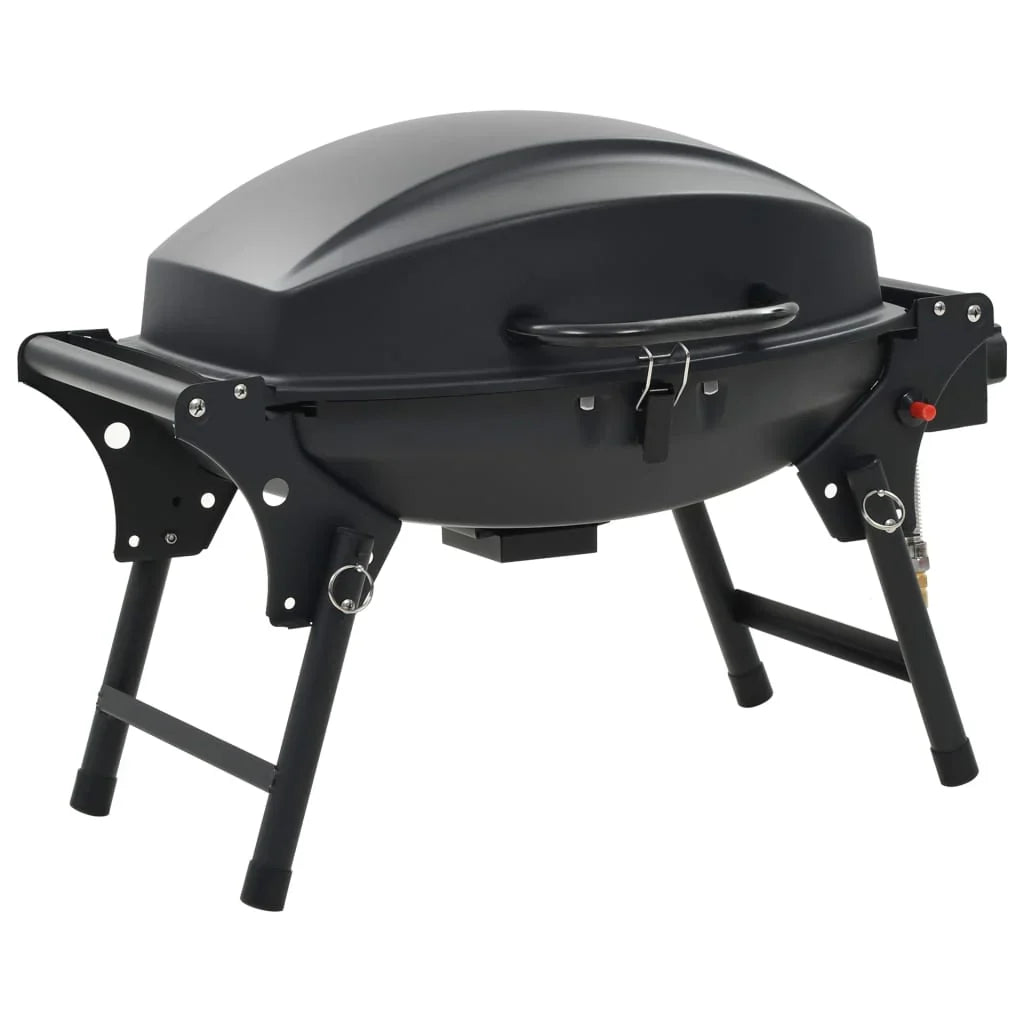 Barbacoa portátil de gas con 1 zona de cocción negra V3770