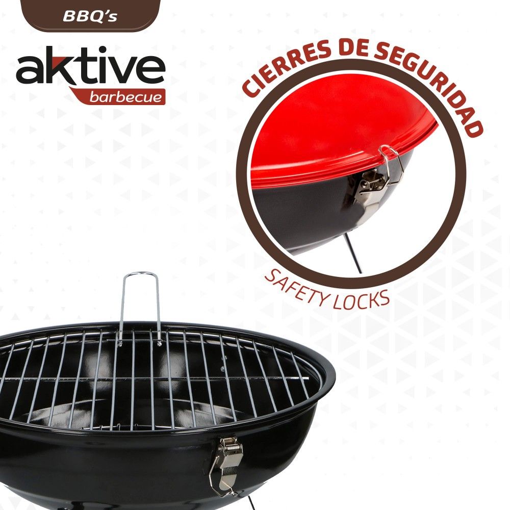 Barbacoa Redonda Con Tapa Aktive