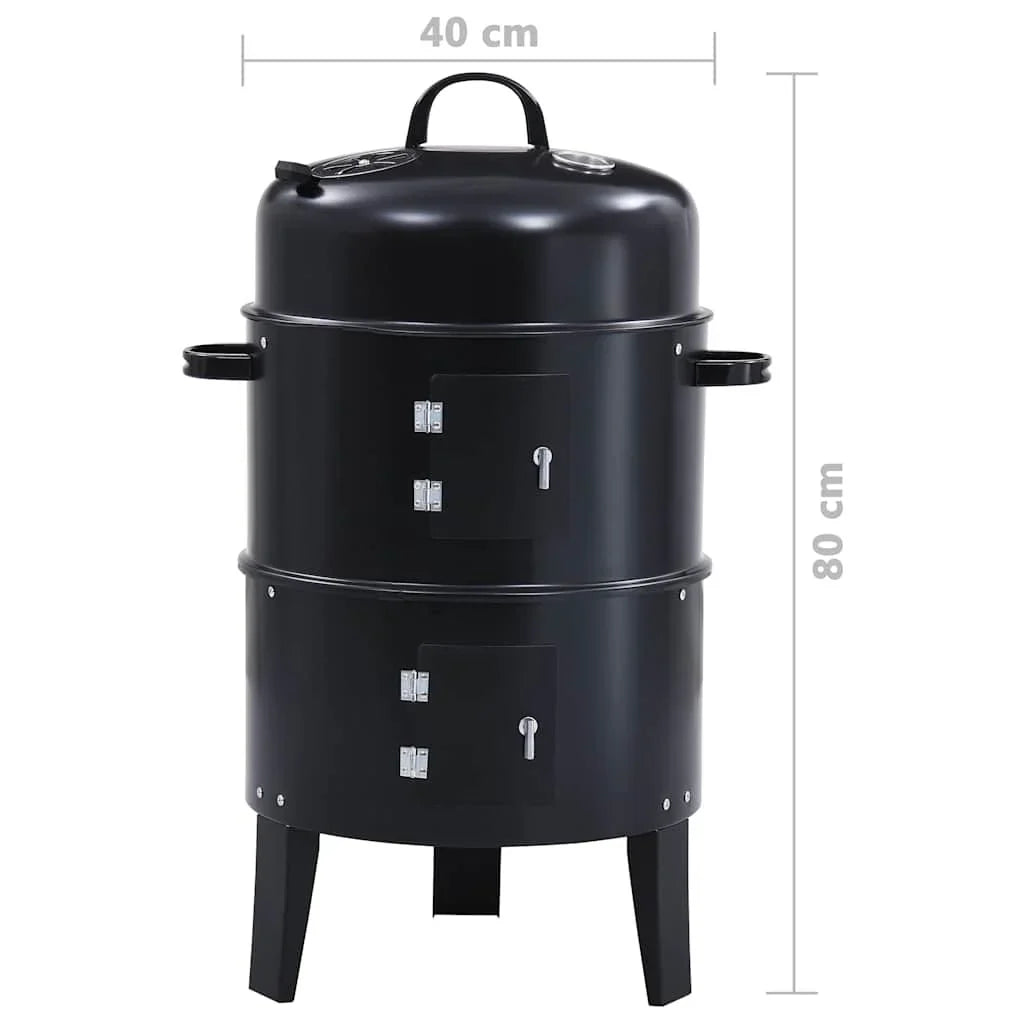 Barbacoa Ahumador De Carbón 3 En 1 40x80 Cm Vidaxl