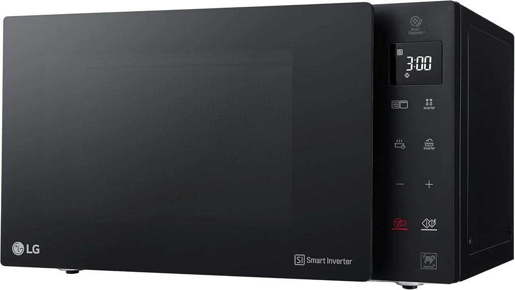 LG MH6535GIS Mikrowelle mit   Inverter Technologie & Quarz Grill, 25 Liter Kapazitt, 1000 W, Automatikprogramme, einstellbare Leistungsstufen für optimales Garen und EasyClean-Funktion, Schwarz