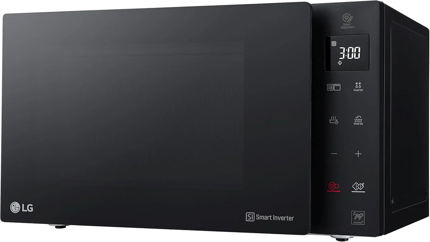 LG MH6535GIS Mikrowelle mit   Inverter Technologie & Quarz Grill, 25 Liter Kapazitt, 1000 W, Automatikprogramme, einstellbare Leistungsstufen für optimales Garen und EasyClean-Funktion, Schwarz