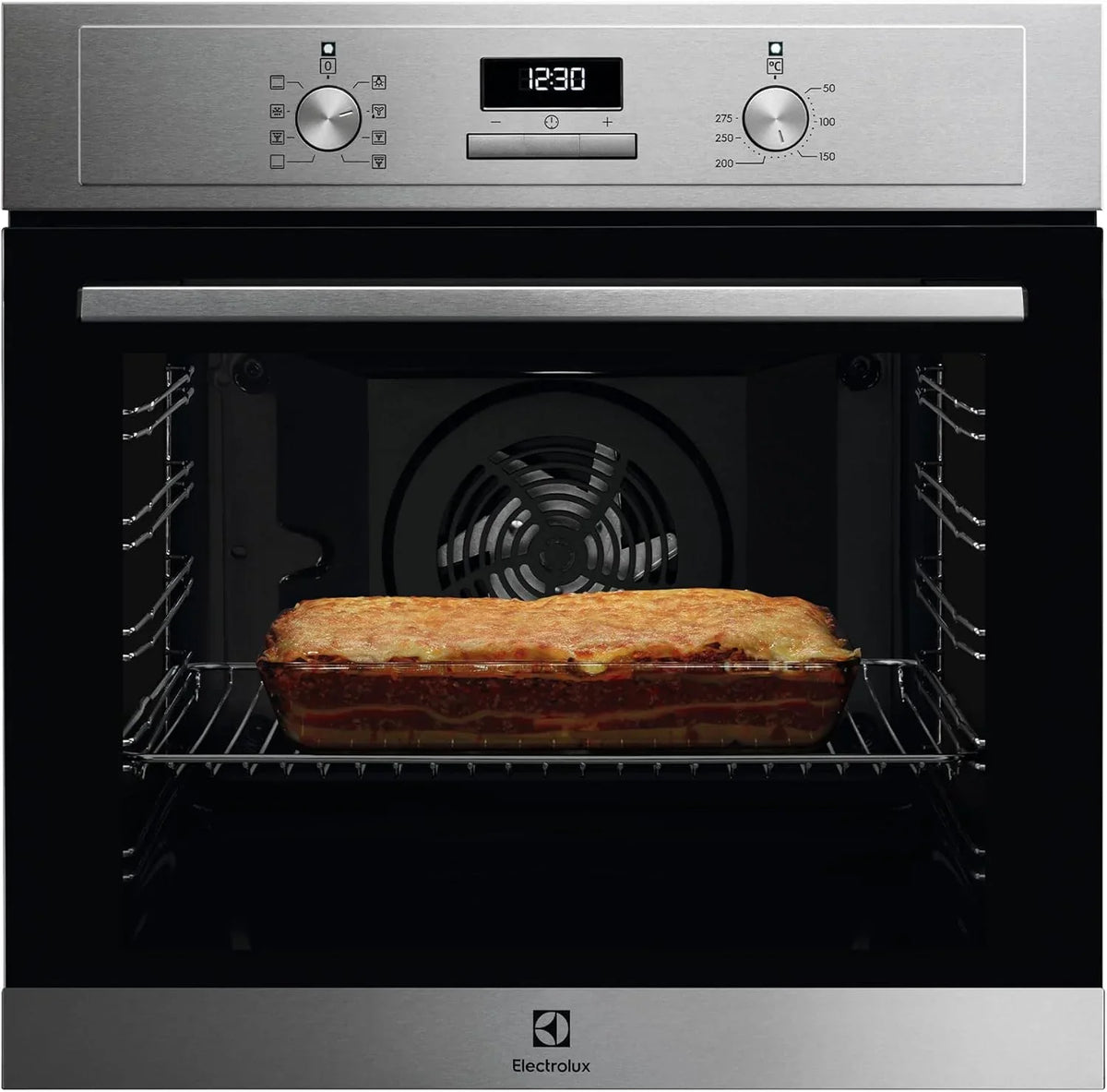 Electrolux Multifunction Oven EOF6P54TX, 72 L, Grill Function, 1000W, SurroundCook Technology, Pyrolytic Cleaning, LED Display, Retractable Controls, Telescopic Rails, Inox, Made in DE
