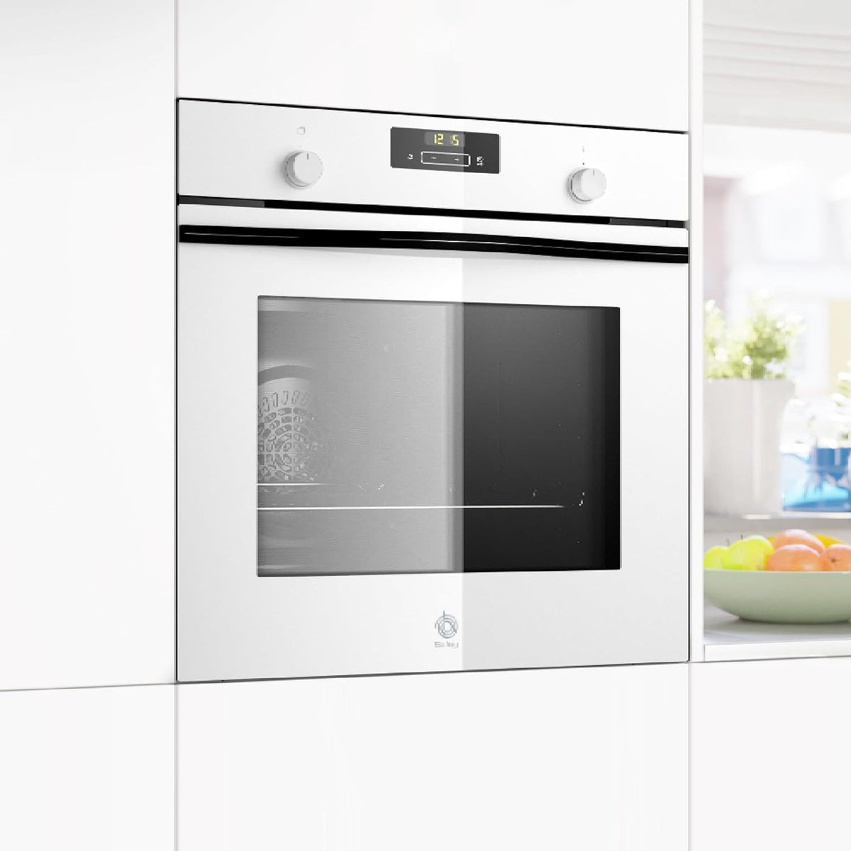 Balay – Horno multifunción, 60 cm de ancho, 71L, Serie Cristal, Función Freidora de aire, Aqualisis, blanco, 3HB5159B4