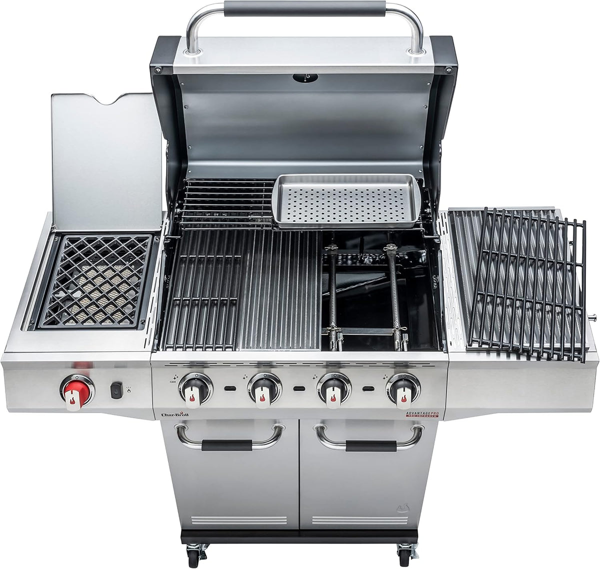 Char-Broil Barbacoa de Gas Advantage PRO S 4 - Barbacoa a gas con 4 quemadores y TRU-Infrared Technology, quemador de alto rendimiento de 900 °C, rejillas de hierro fundido