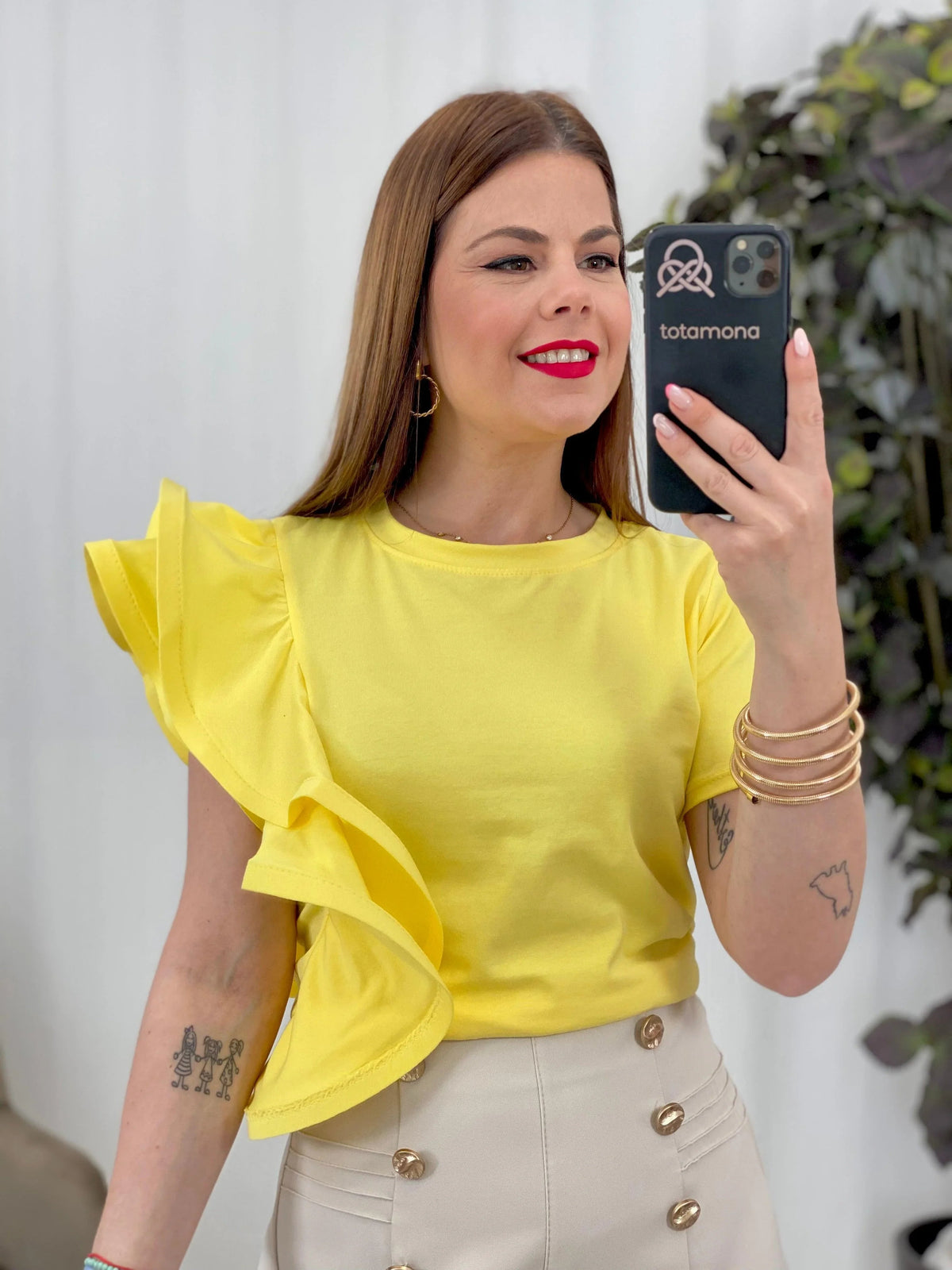 CAMISETA VOLANTES LISA