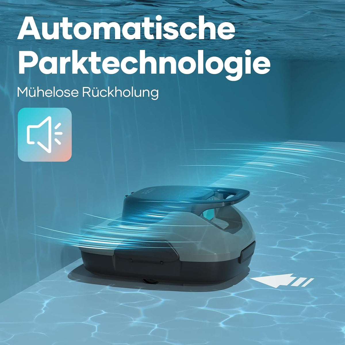 AIPER Robot de Piscina, Aspirador de Piscina inalámbrico a batería, Tiempo de Limpieza 90 Minutos, Limpieza automática con función de autoaparcamiento